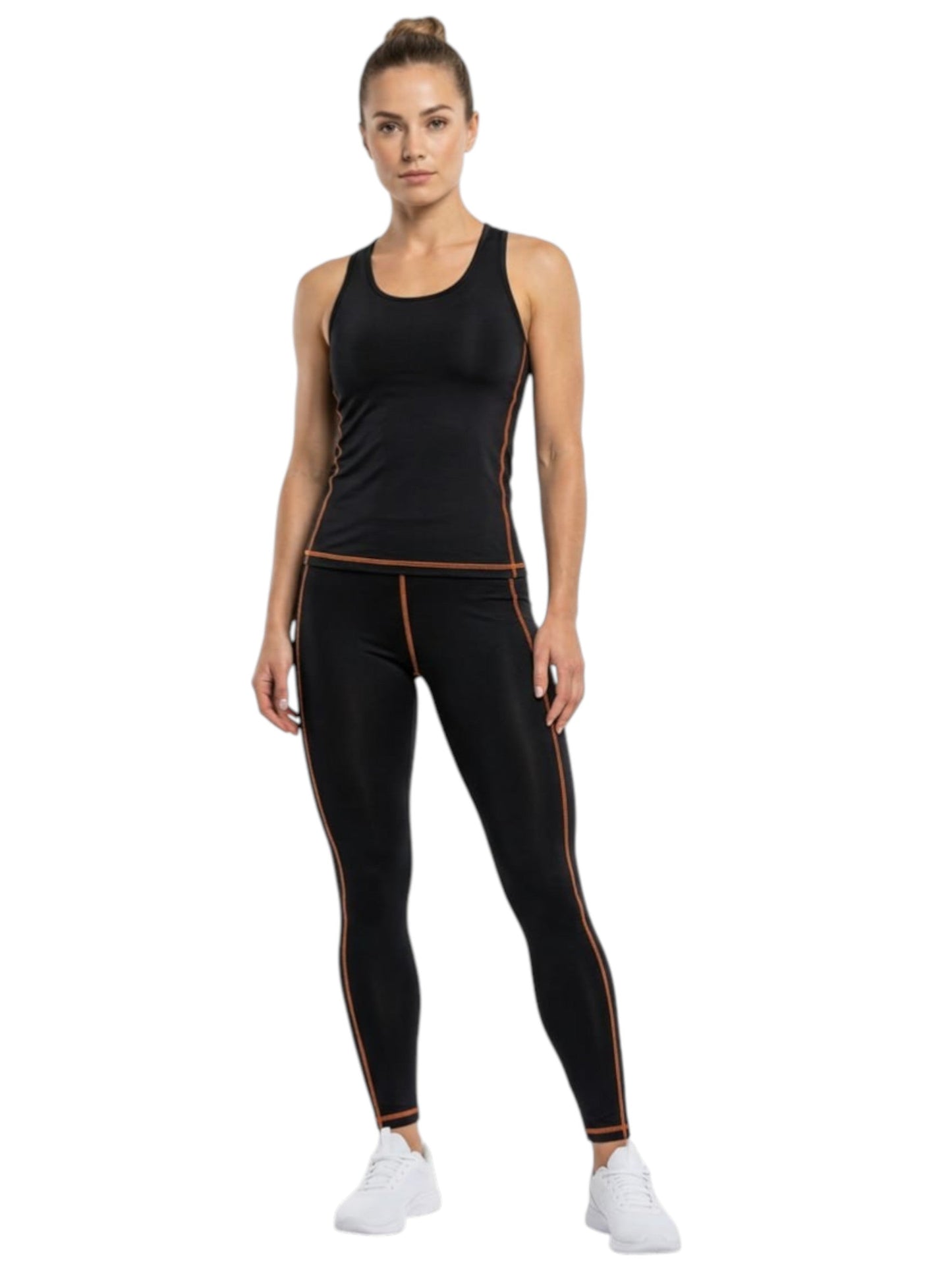 Women's Colorblocked Legging,Black