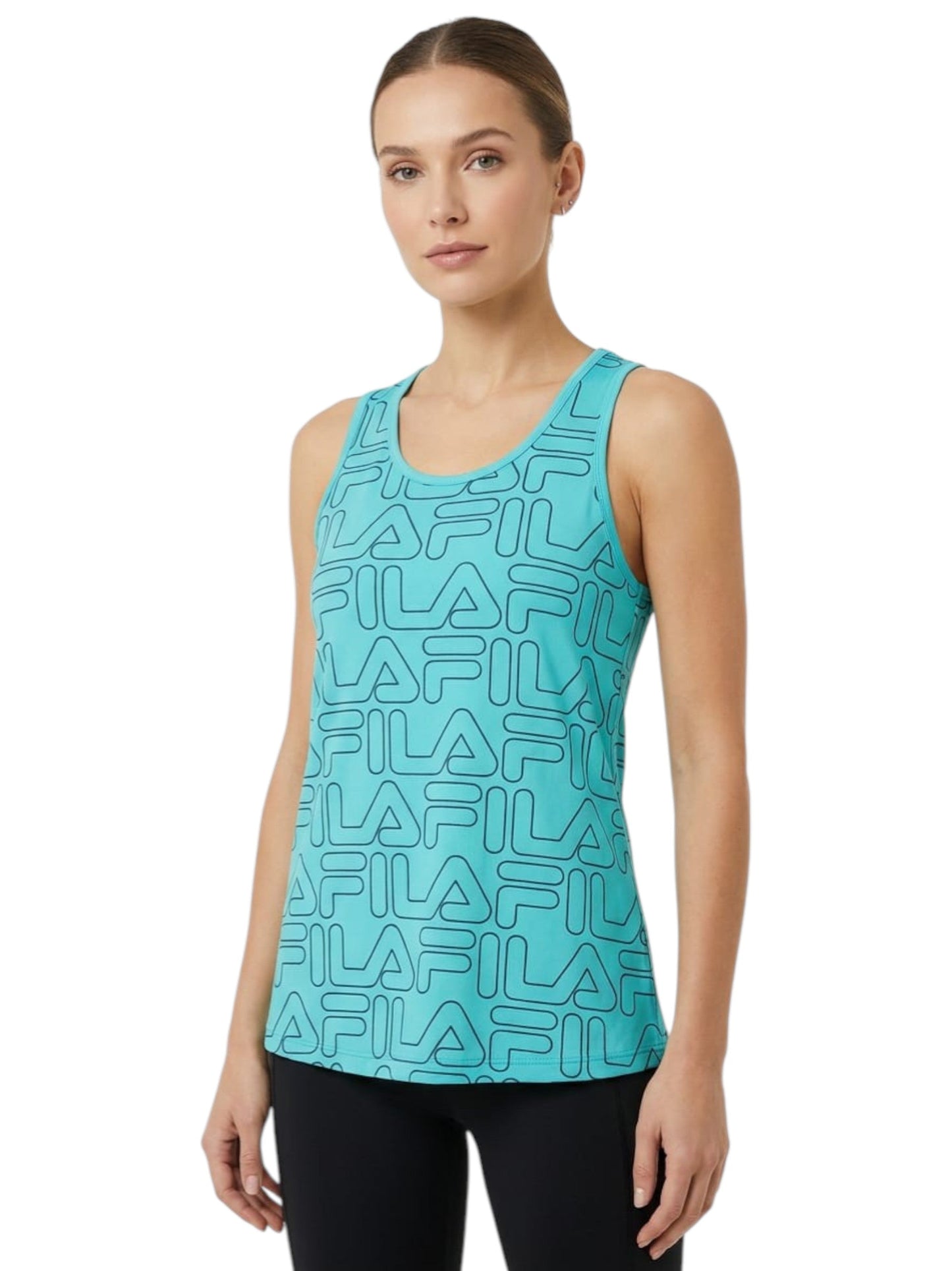 Women's Printed Sport Tank Top,Light Blue