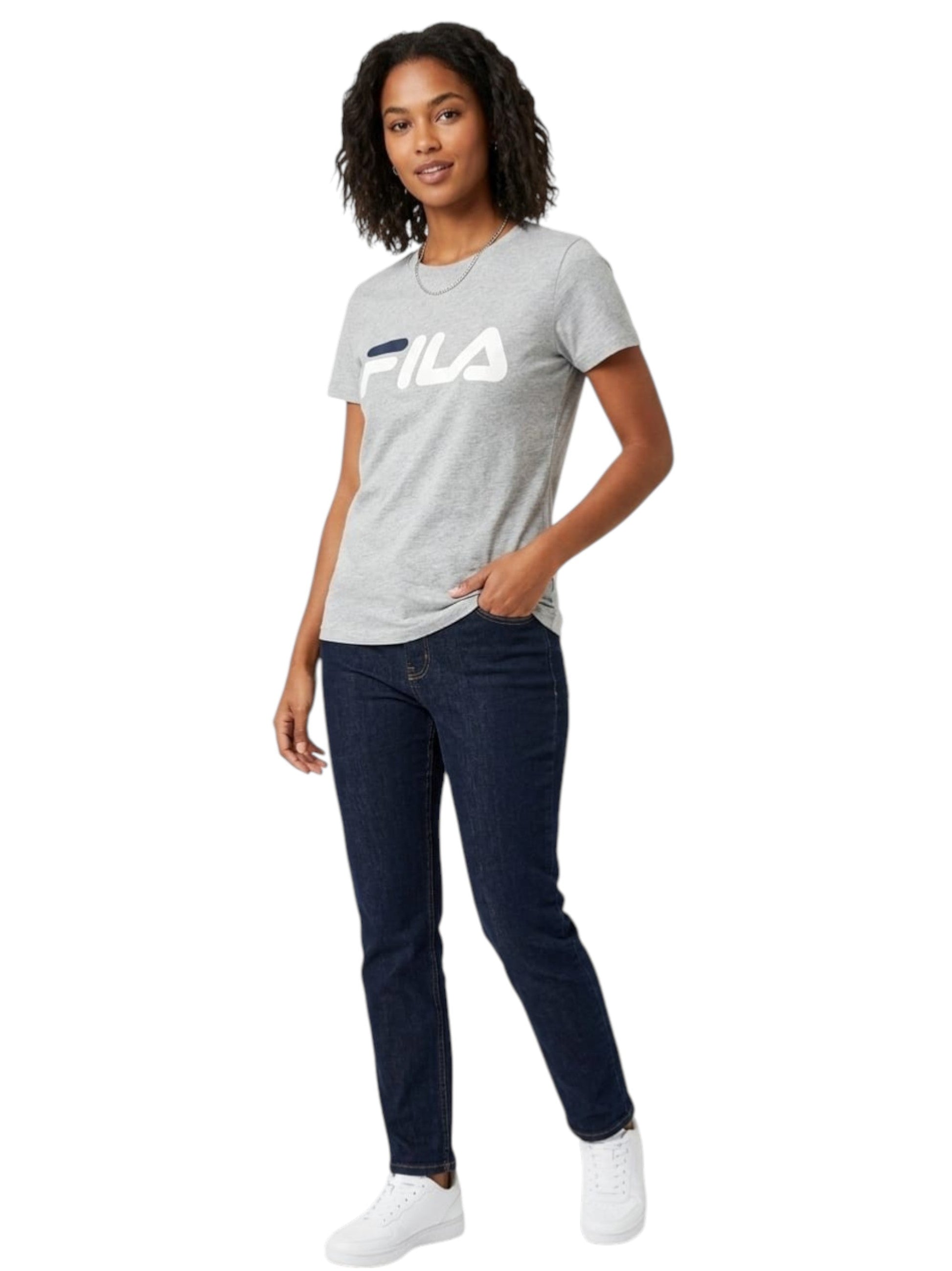 Women's Logo Printed Top,Grey