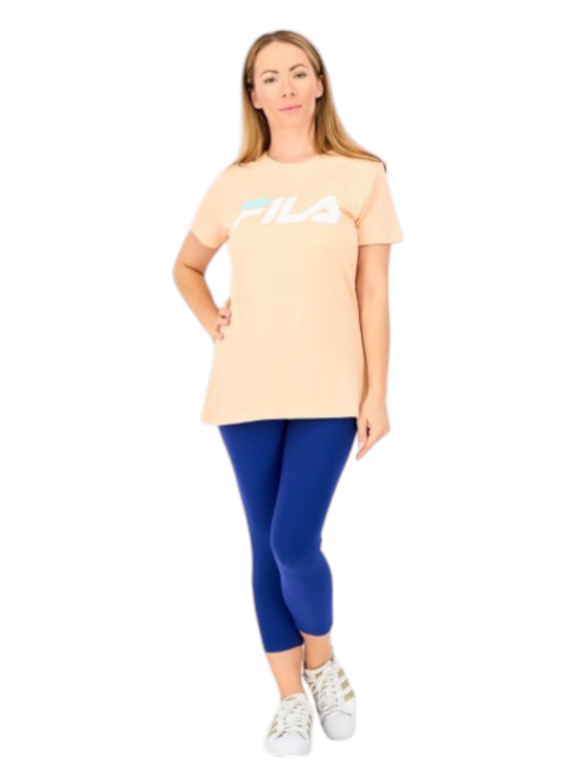 Women's Logo Printed Sport Top,Light Peach