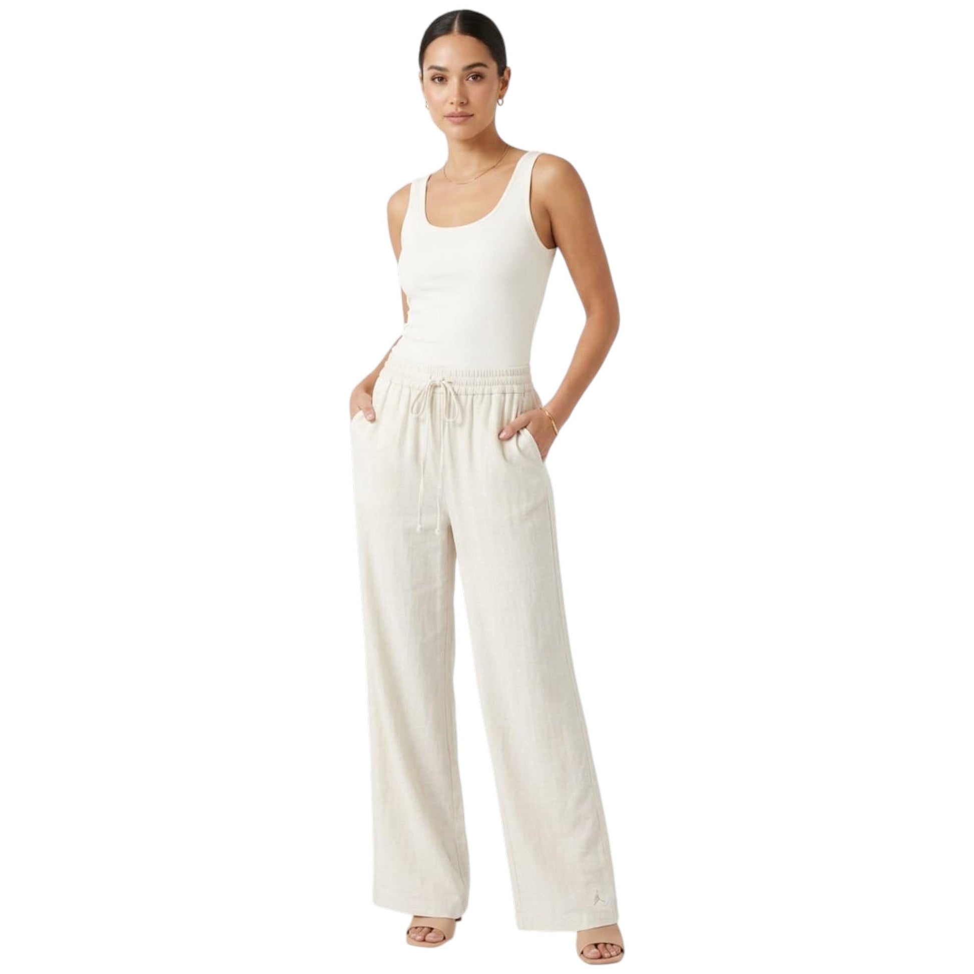 Women's Textured Pant,Light Beige