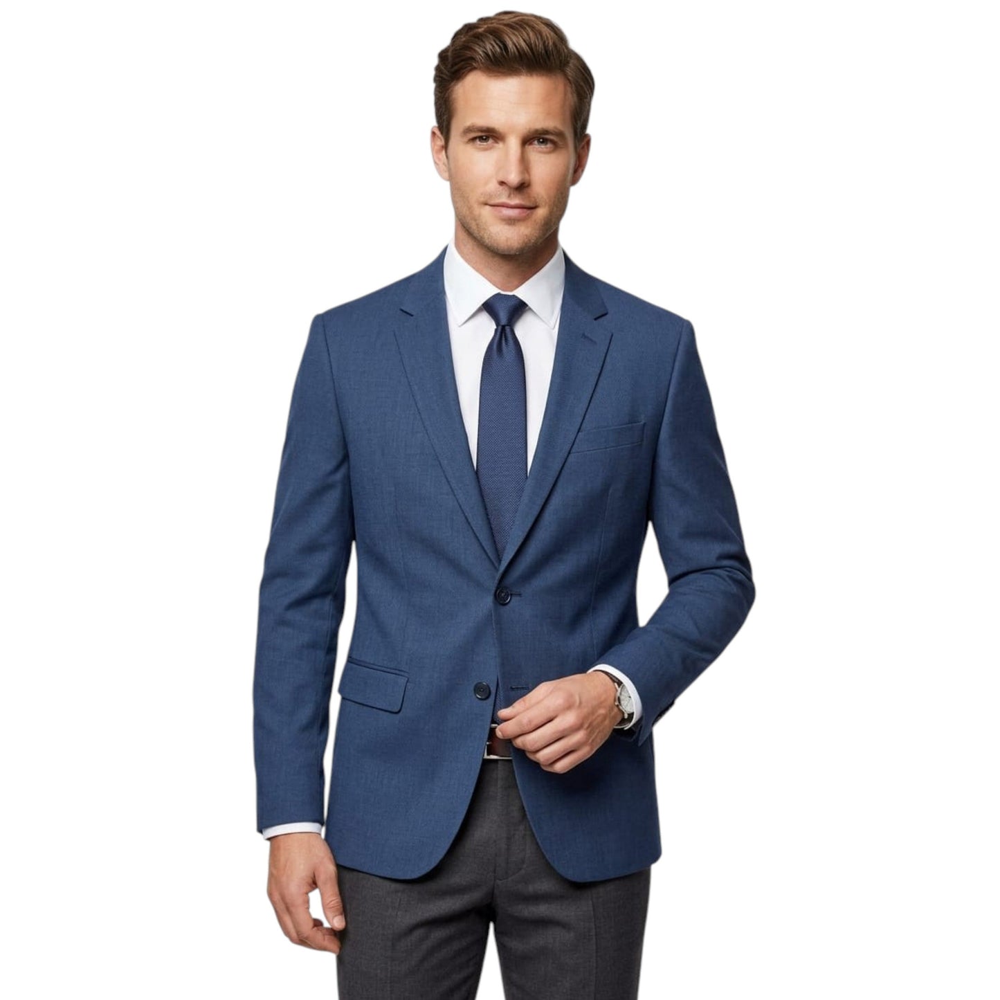 Men's Plaid Blazer,Navy