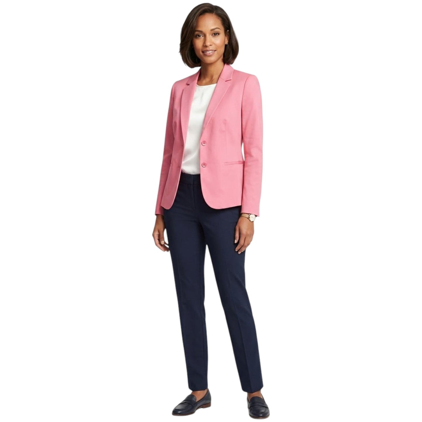 Women's Plain Solid Blazer,Pink
