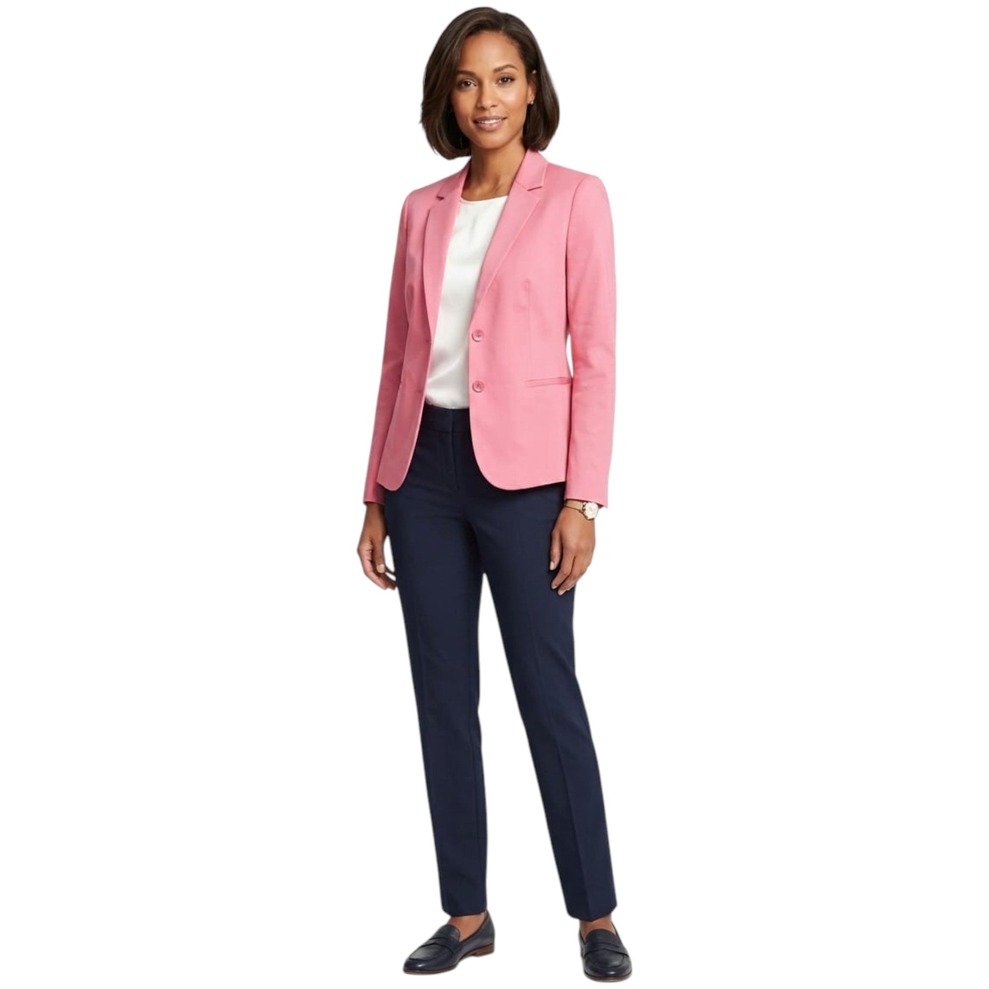 Women's Plain Solid Blazer,Pink