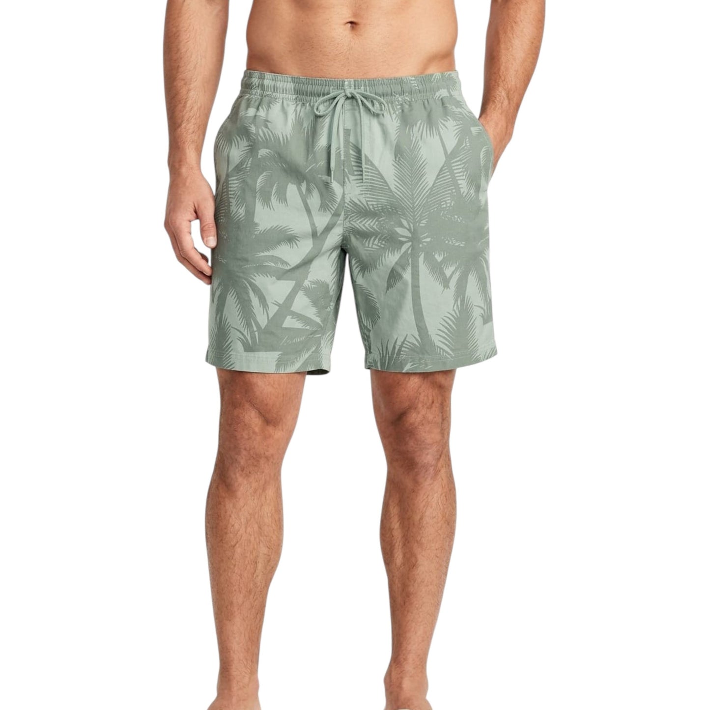 Men's Printed Short,Light Olive