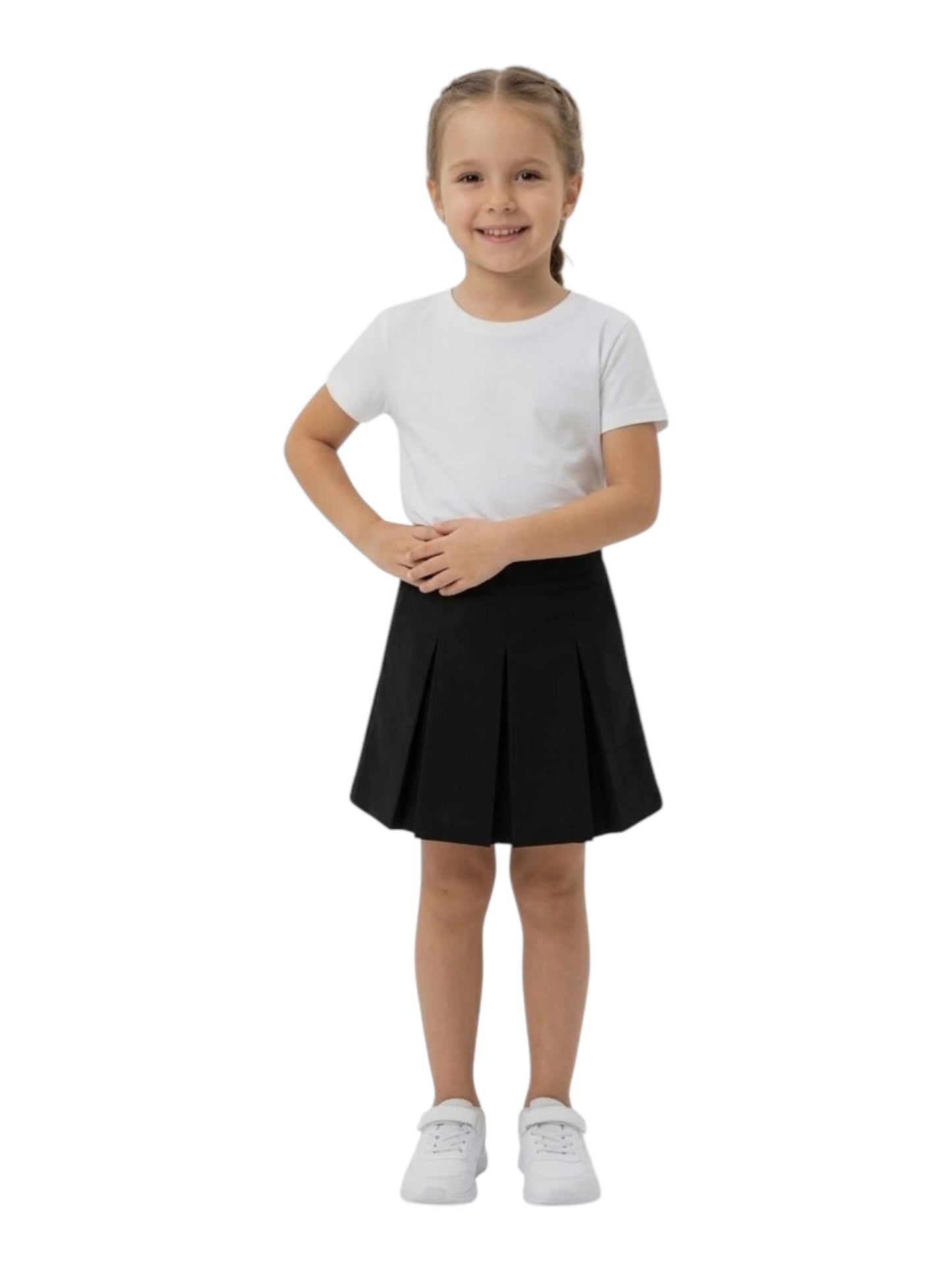 Kids Girl's Plain Skirt,Black