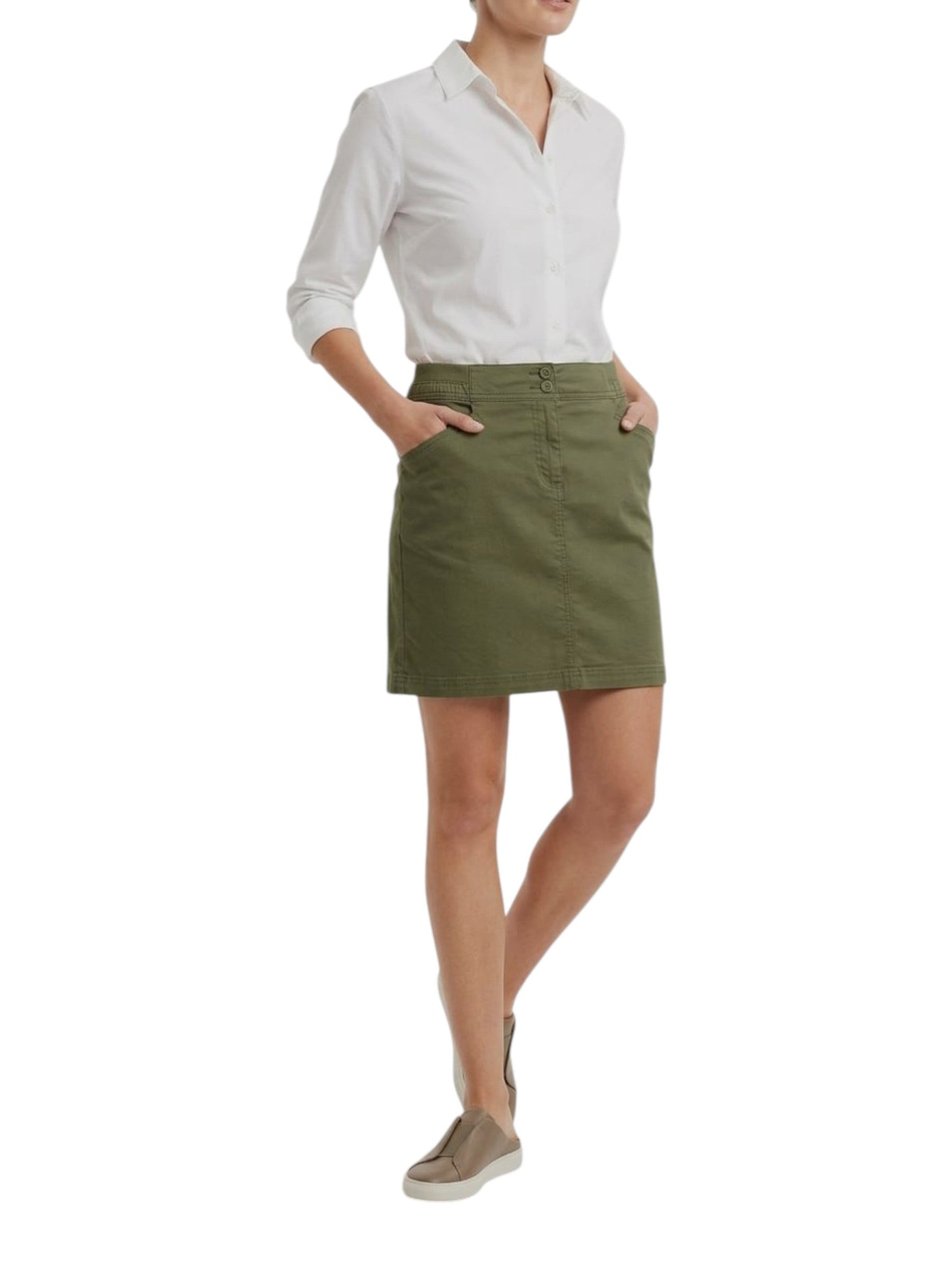 Women's Plain Skirt,Olive