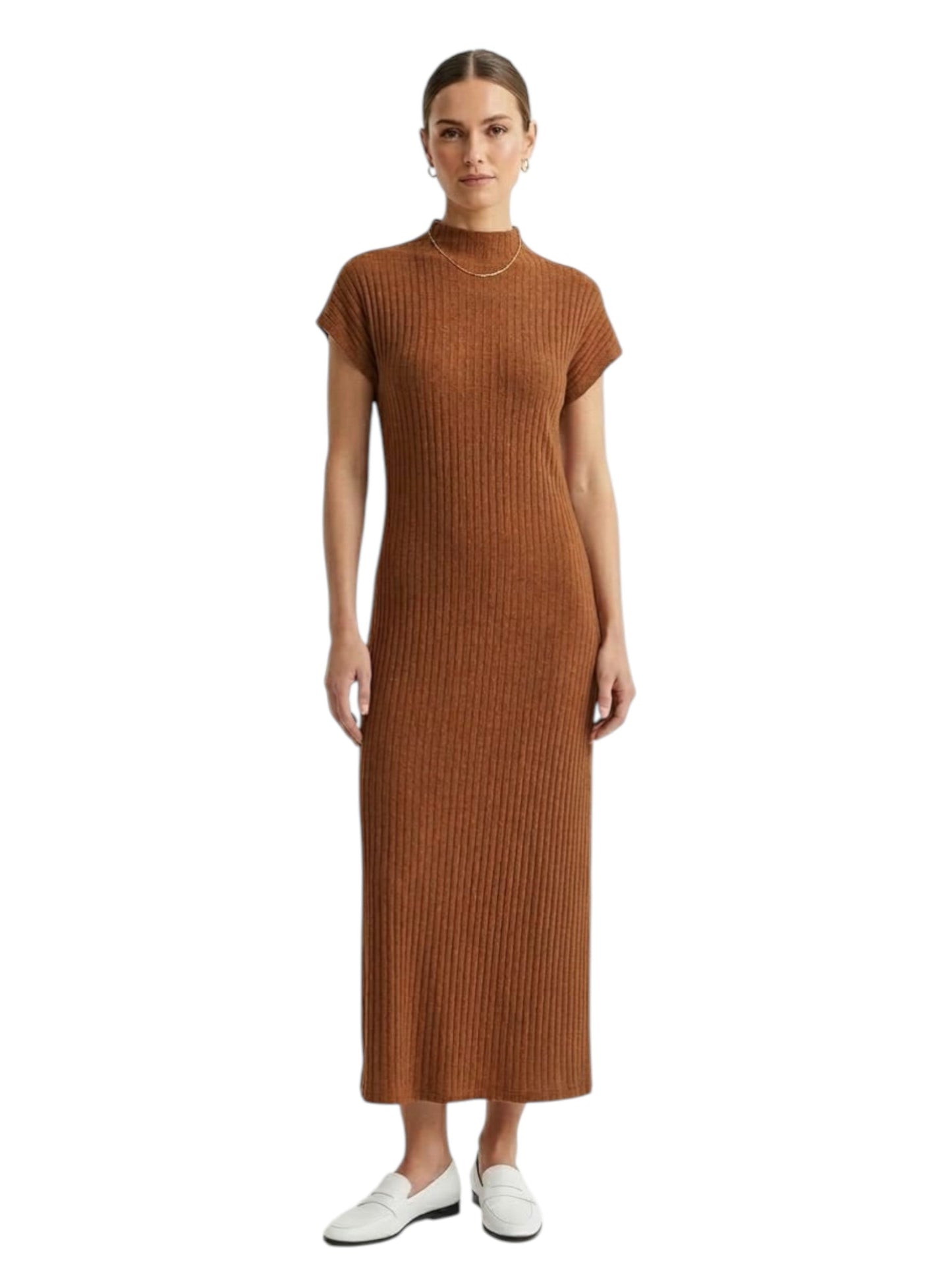 Women's Knitted Dress,Brown