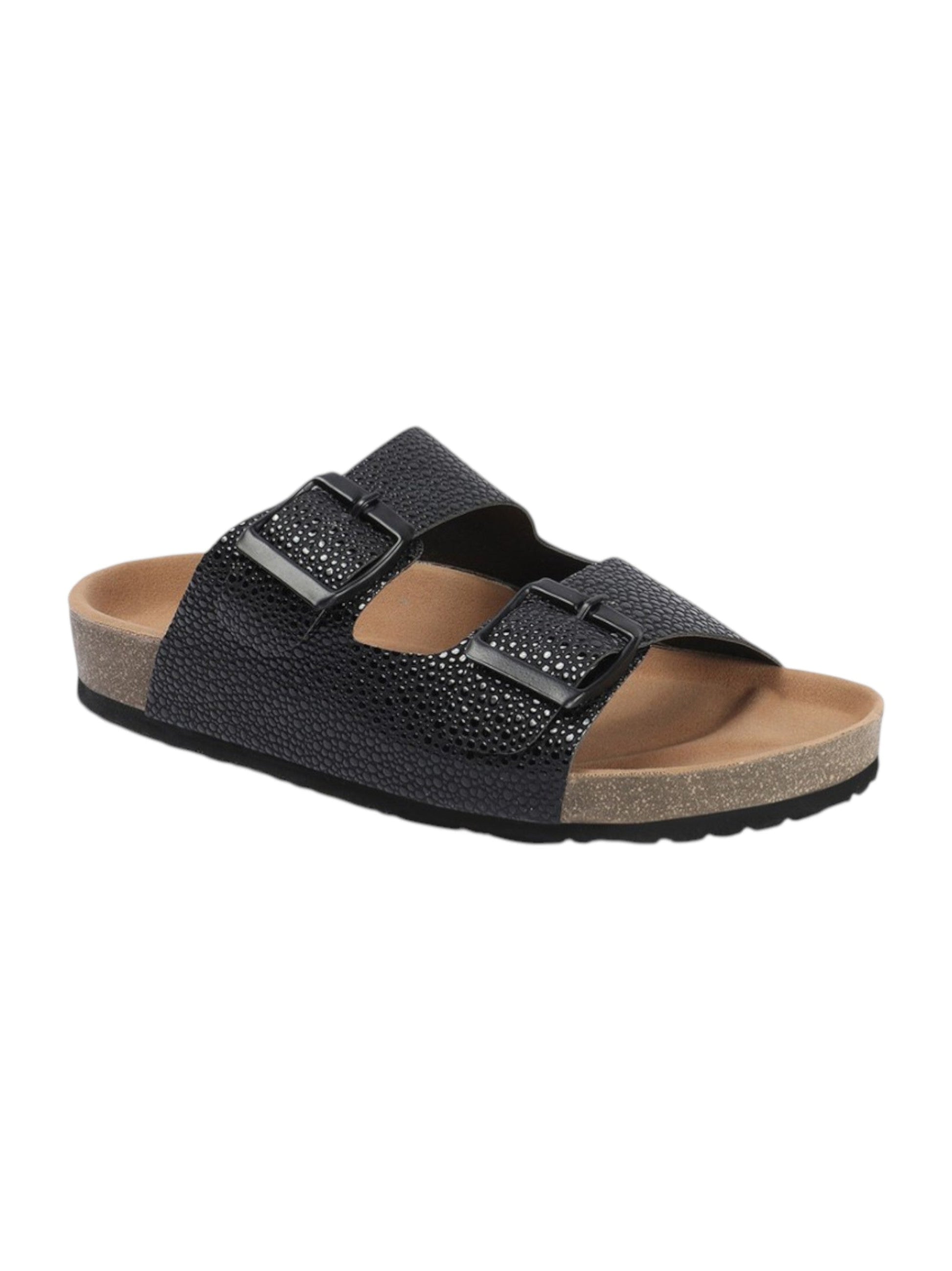 Women's Croc Leather Shoes,Black