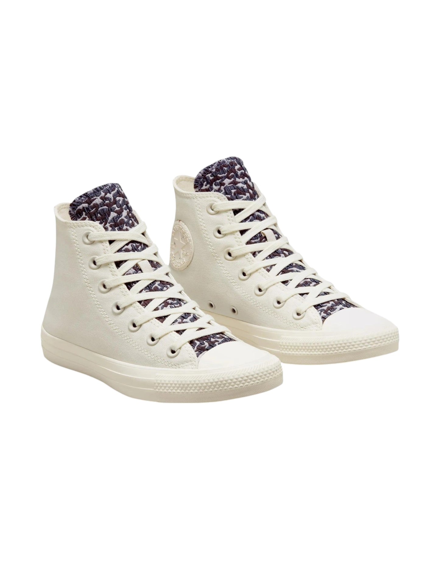 Women's Printed High Top Shoes,White