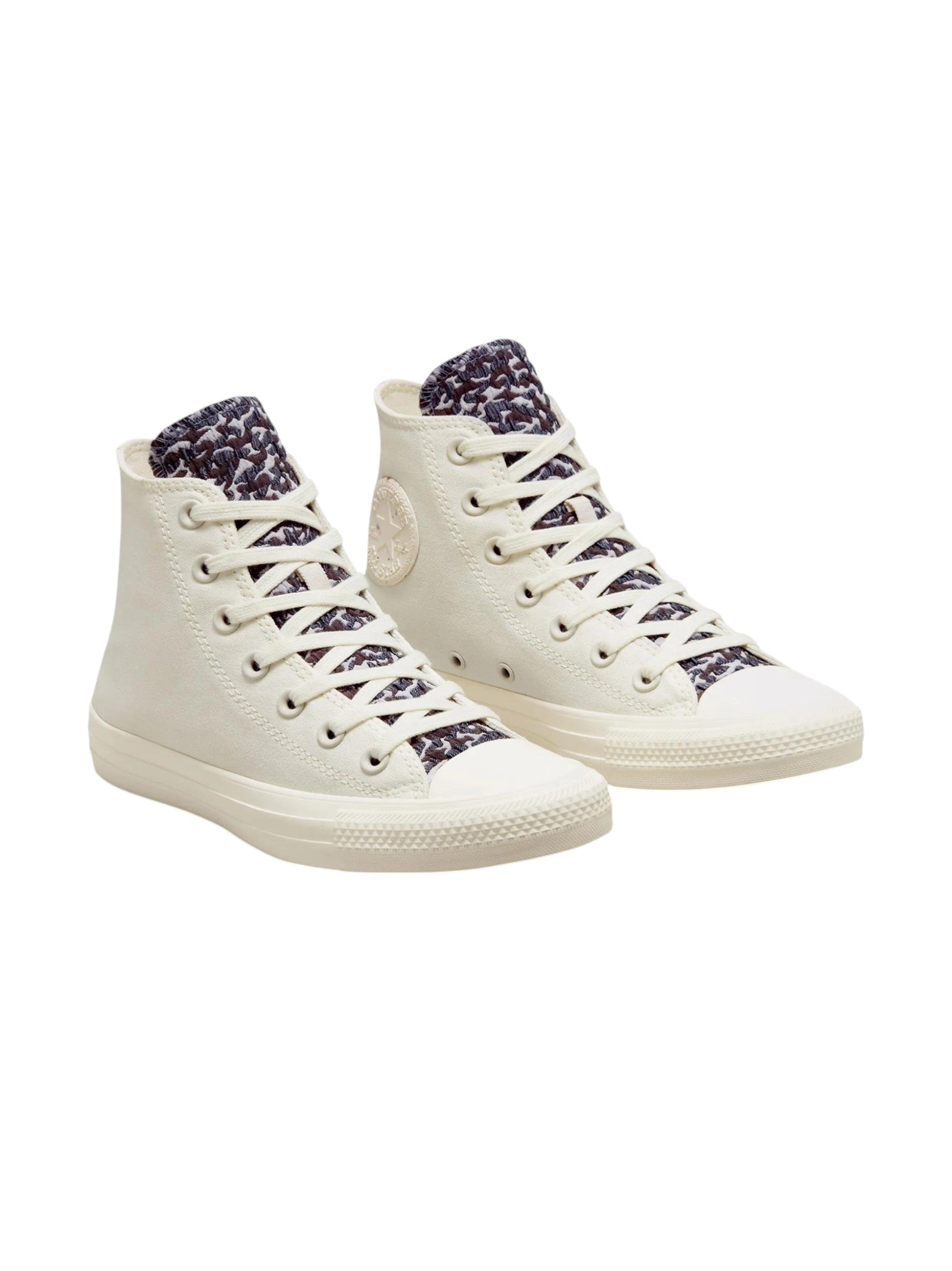 Women's Printed High Top Shoes,White