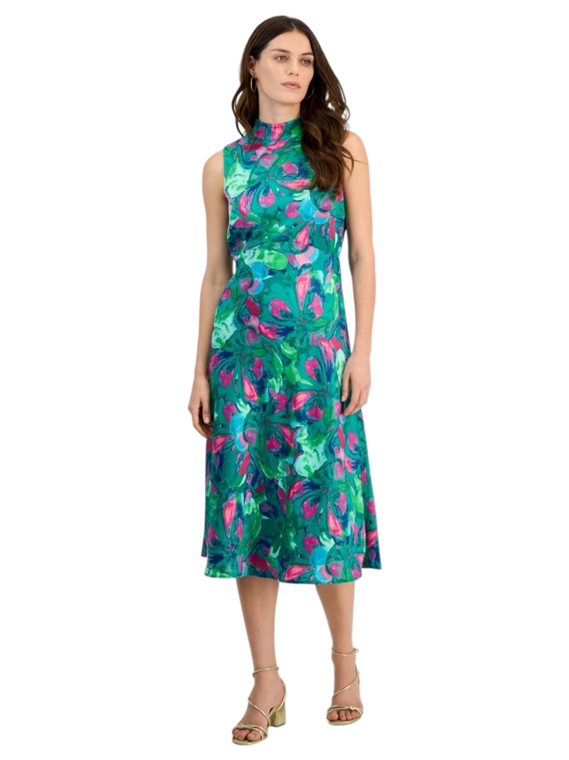 Women's Printed Dress,Green