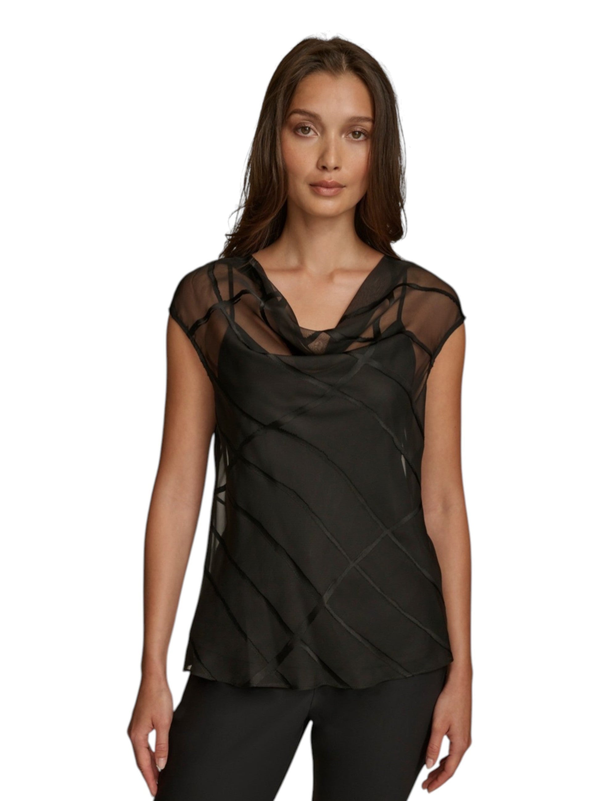 Women's Mesh Top,Black