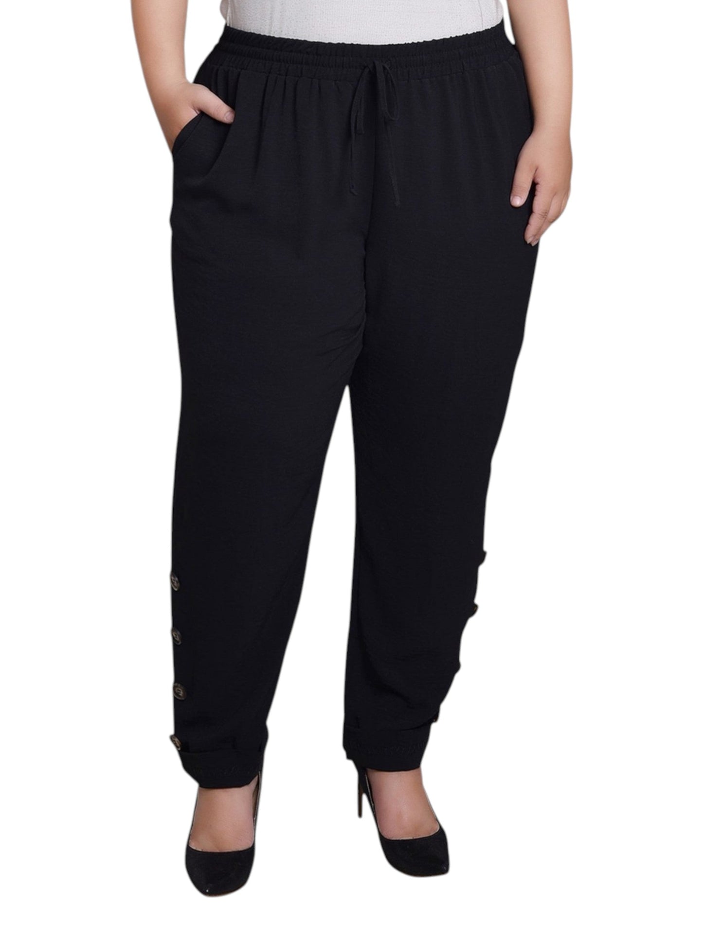 Women's Plain Pant,Black