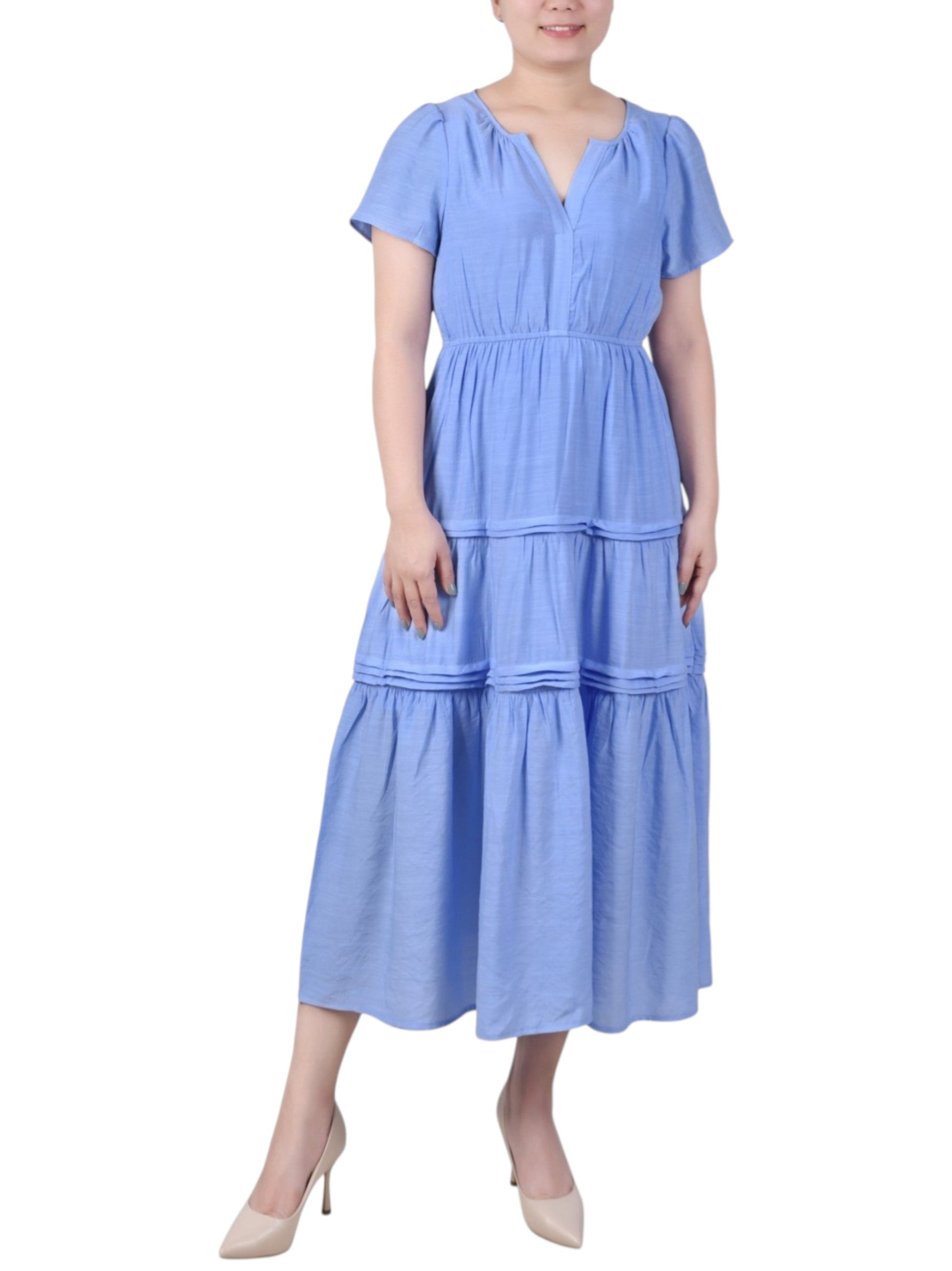 Women's Plain Dress,Blue