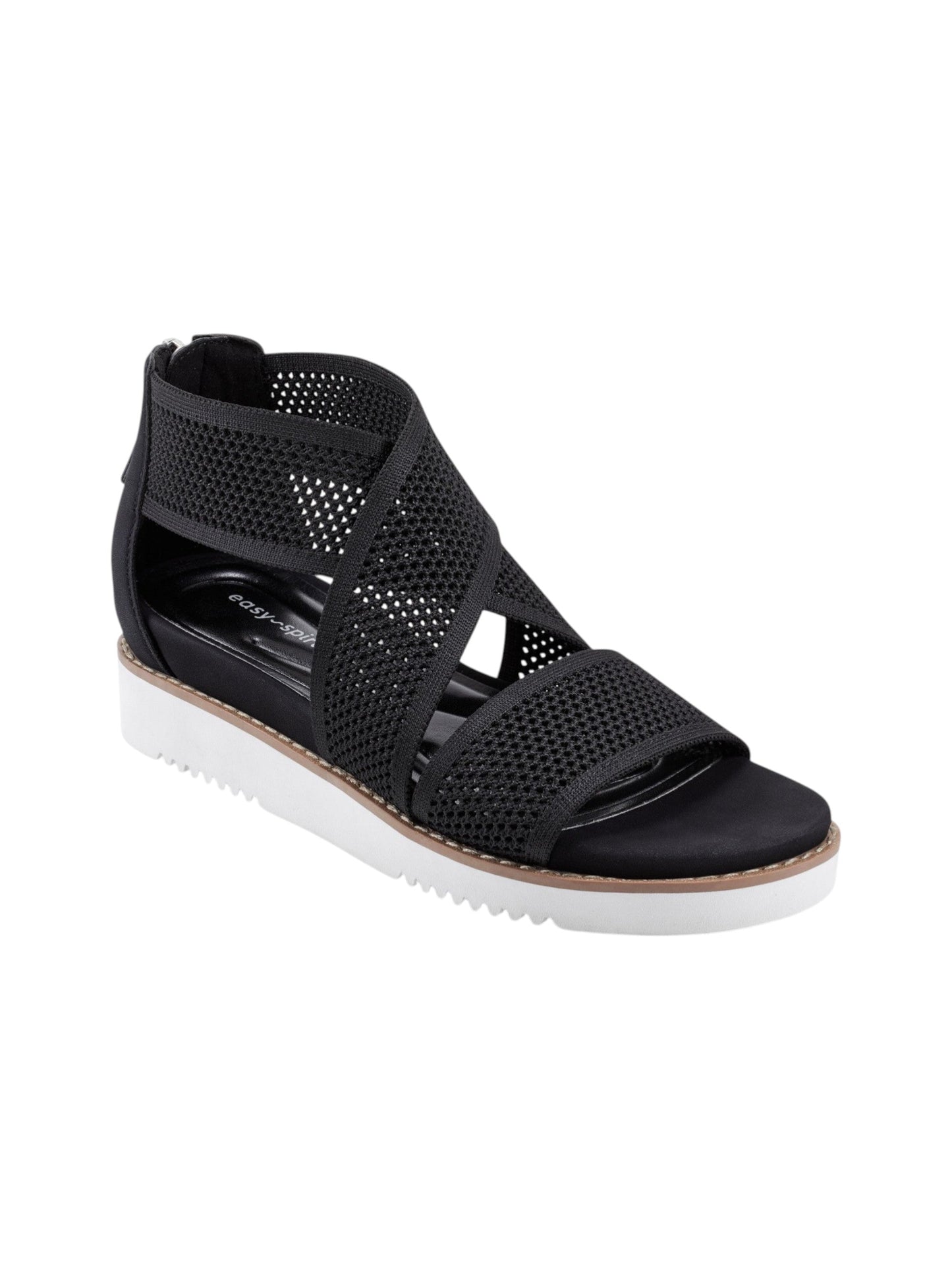 Women's Textured Sandals,Black