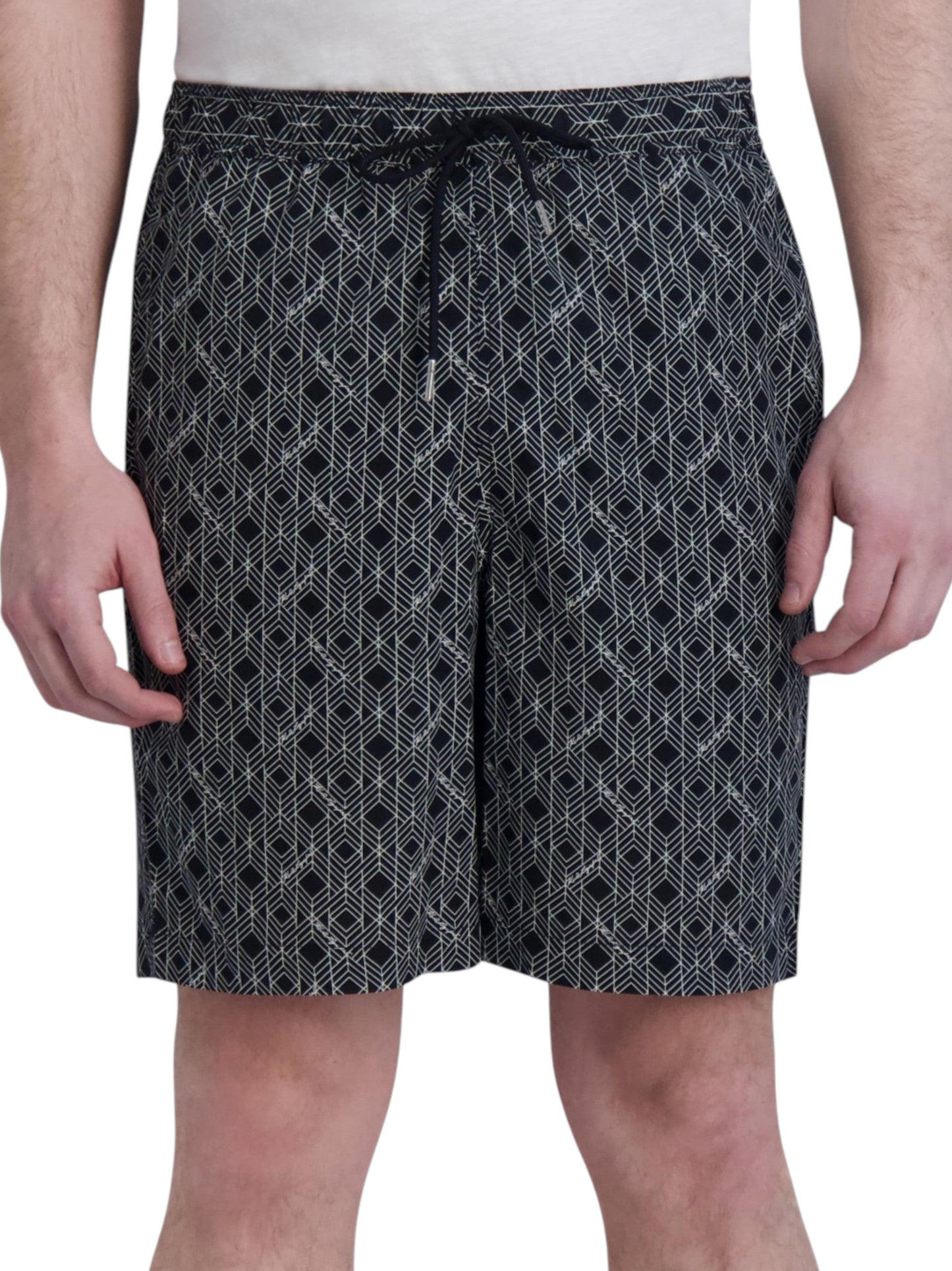 Men's Printed Short,Black