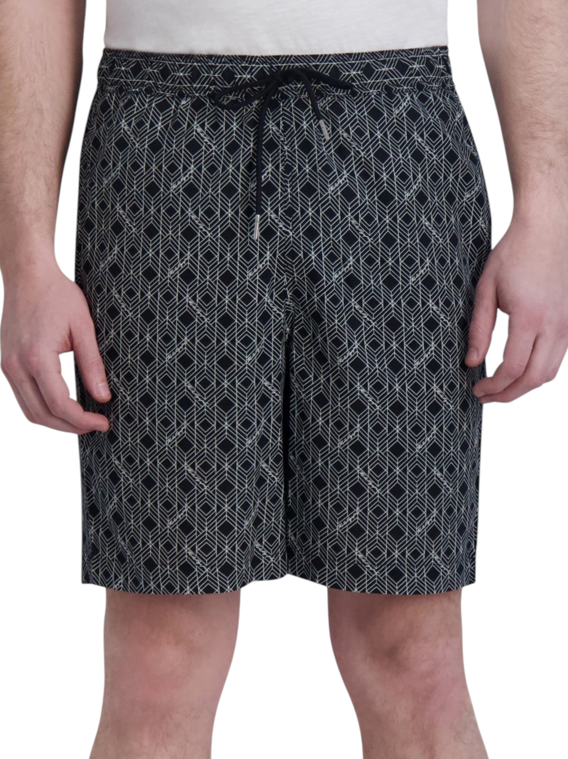 Men's Printed Short,Black