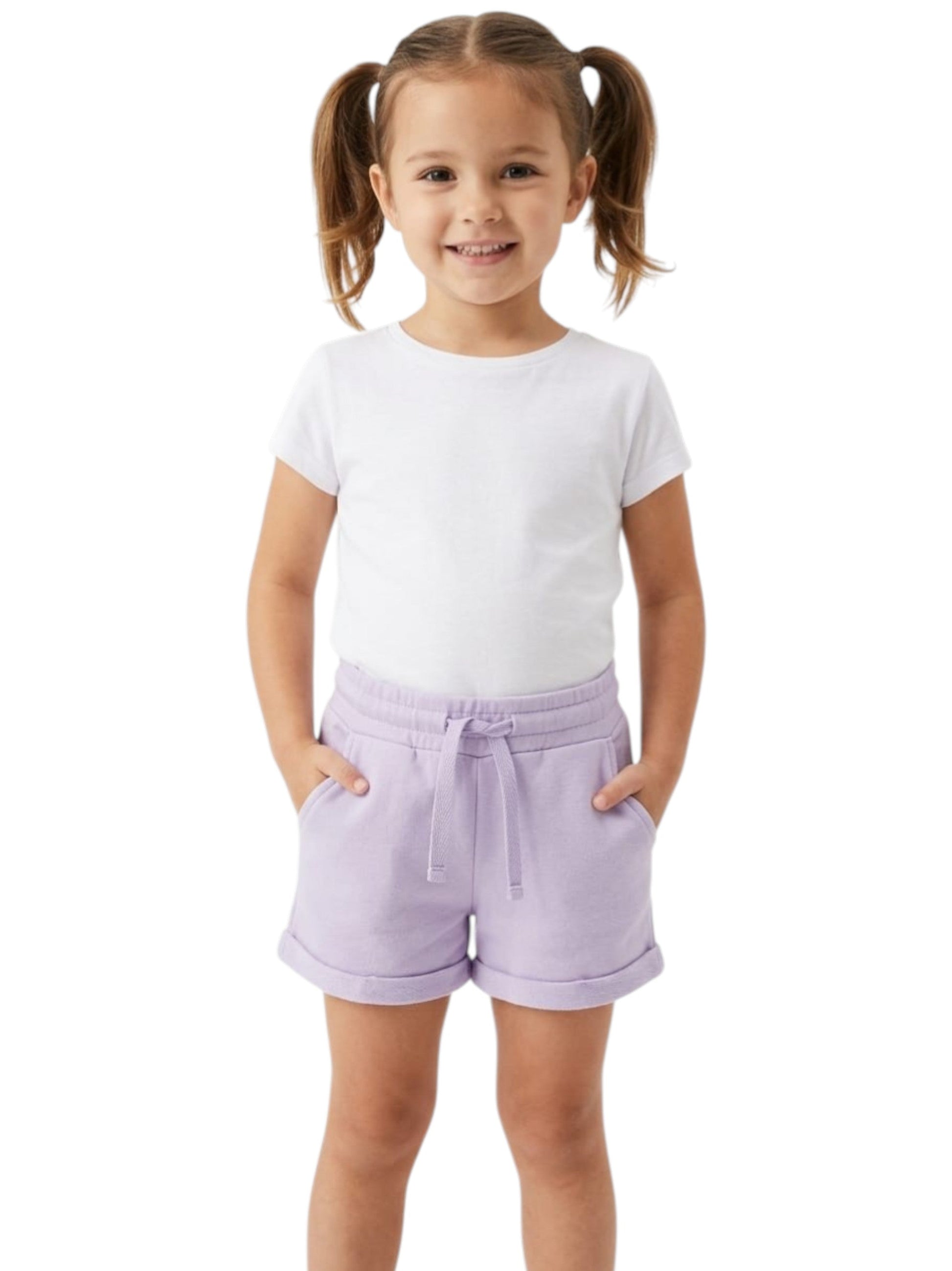 Kids Girl's Plain Short,Purple