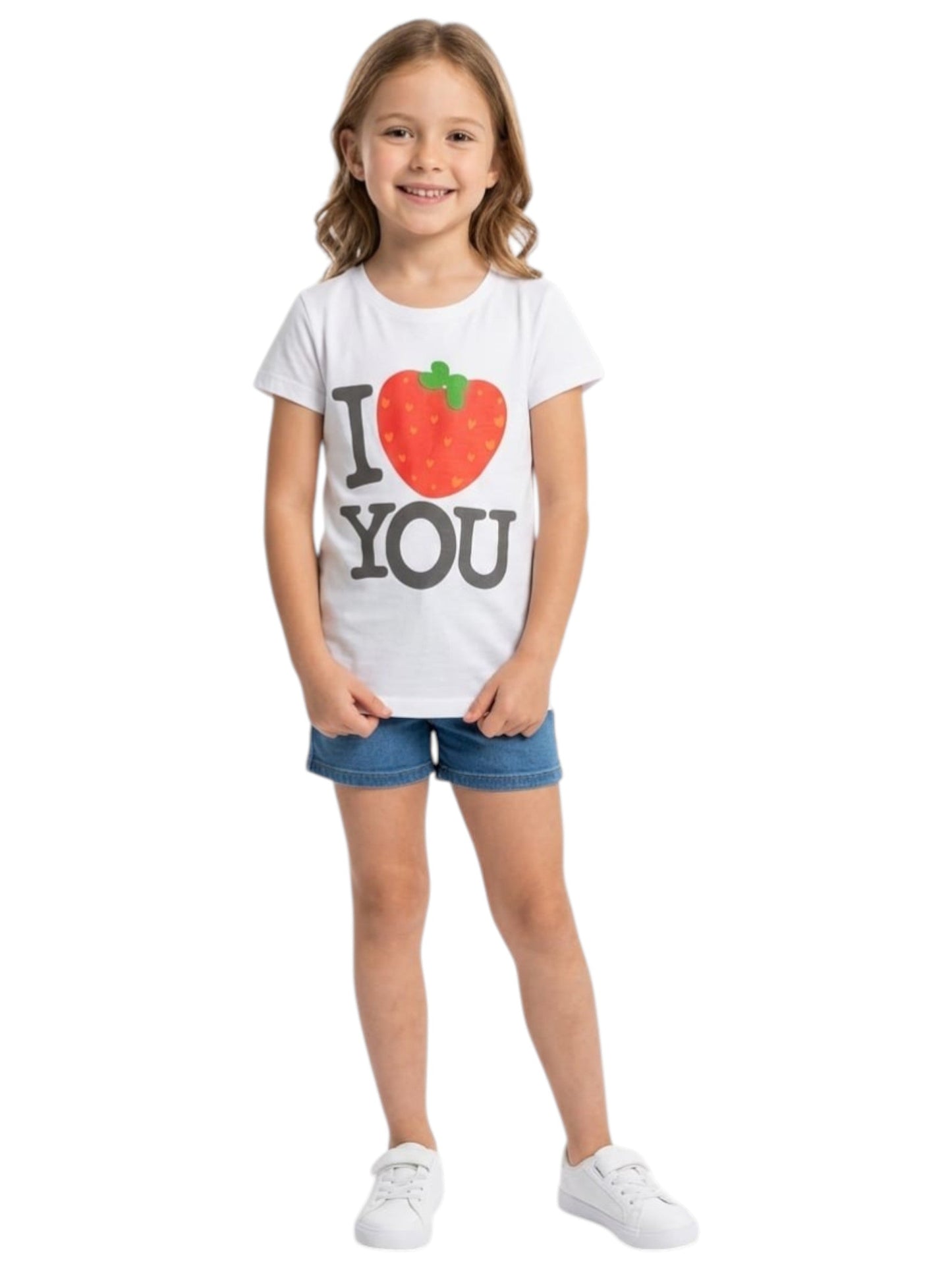 Kids Girl's Printed Top,White