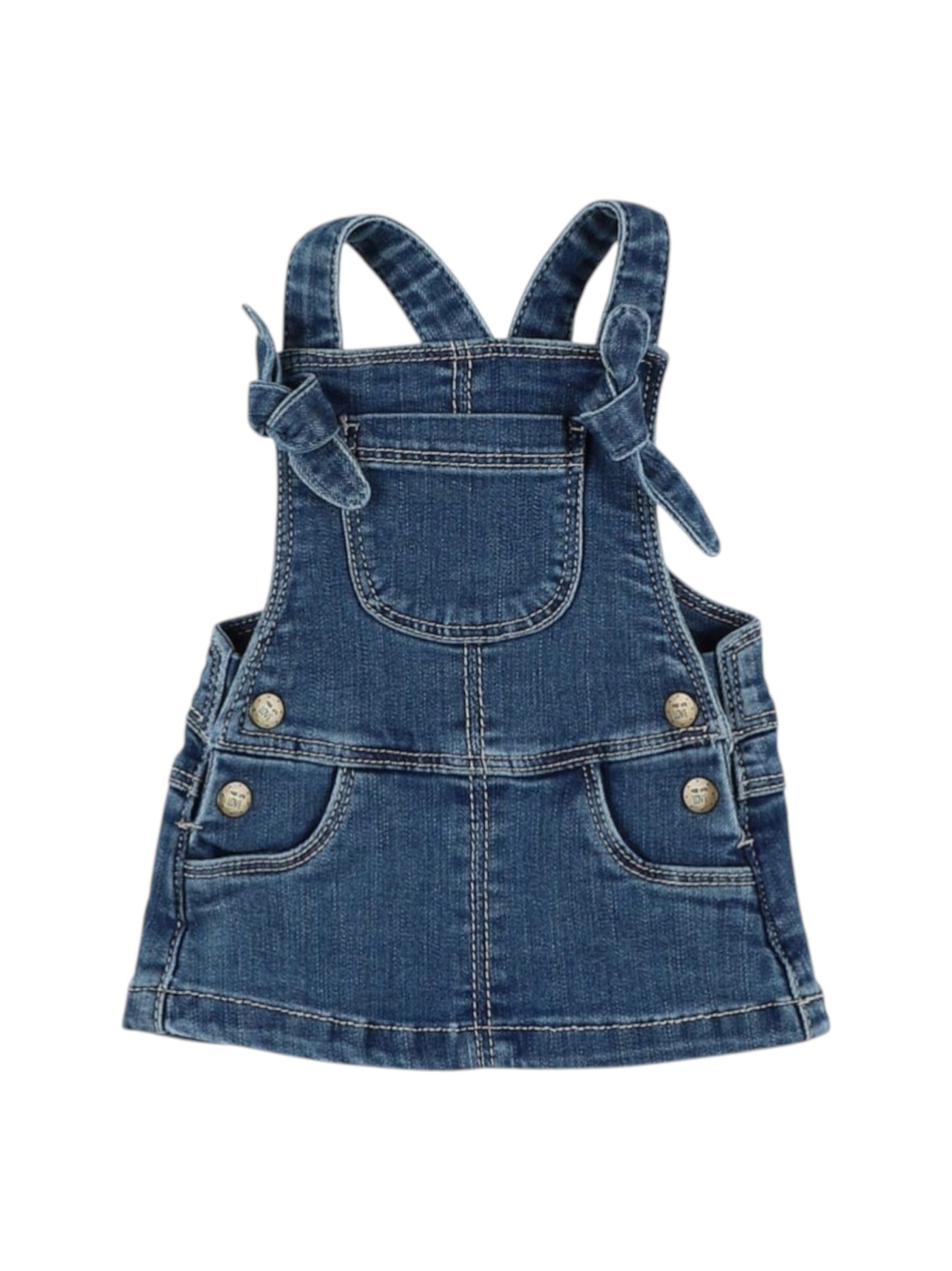 Kids Girl's Plain Jeans Dress,Blue