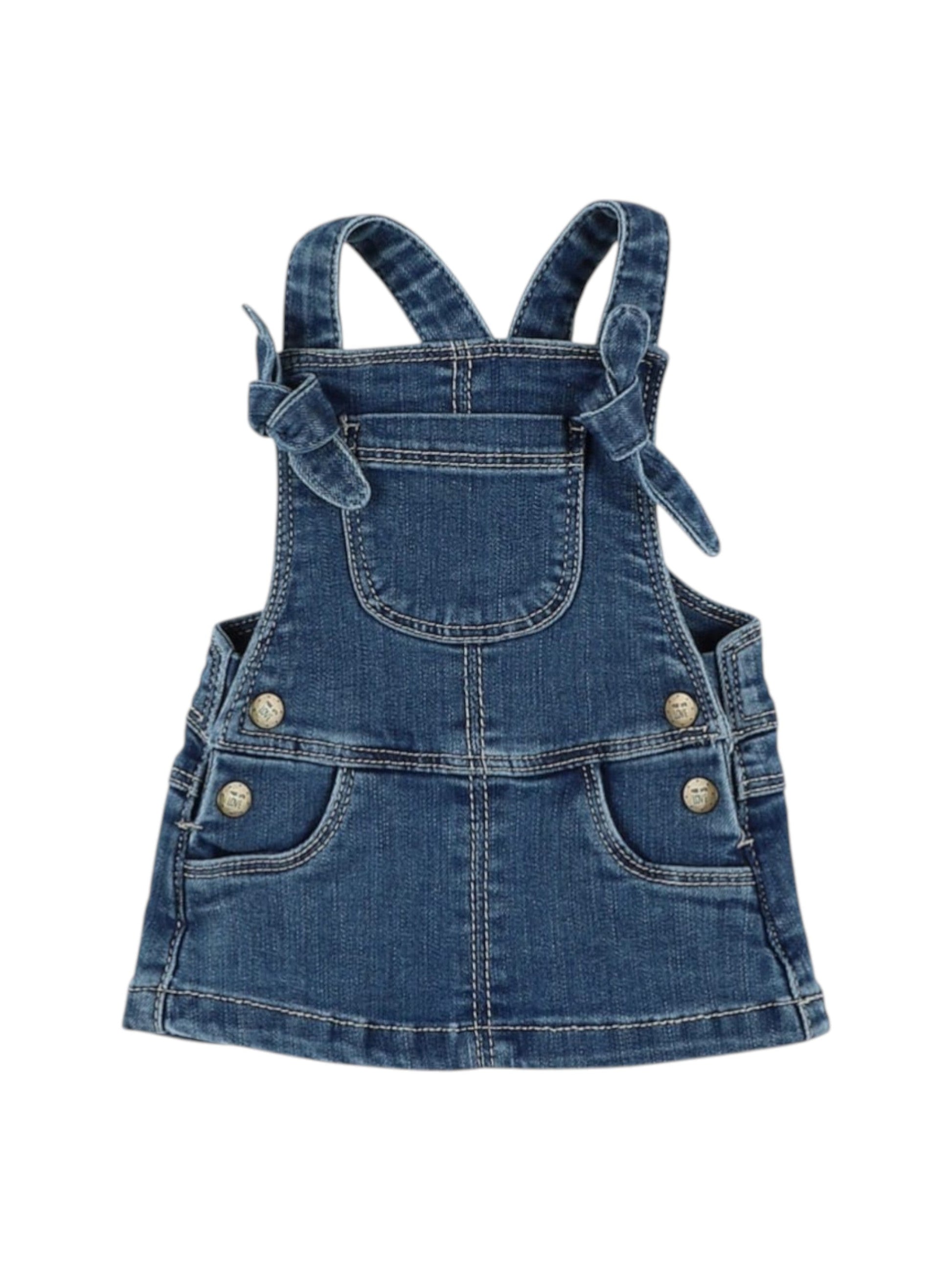 Kids Girl's Plain Jeans Dress,Blue