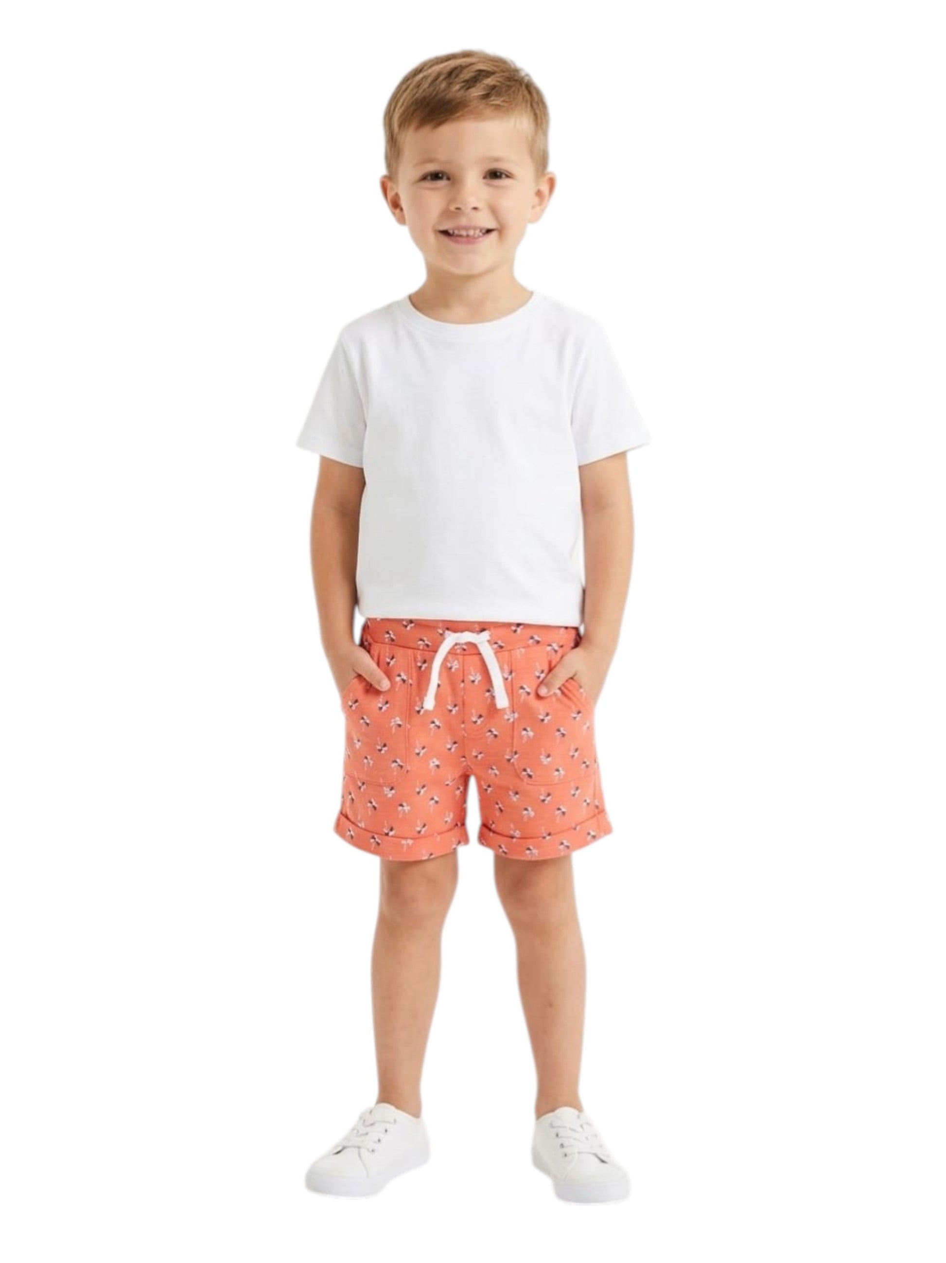 Kids Boy's Printed Short,Coral