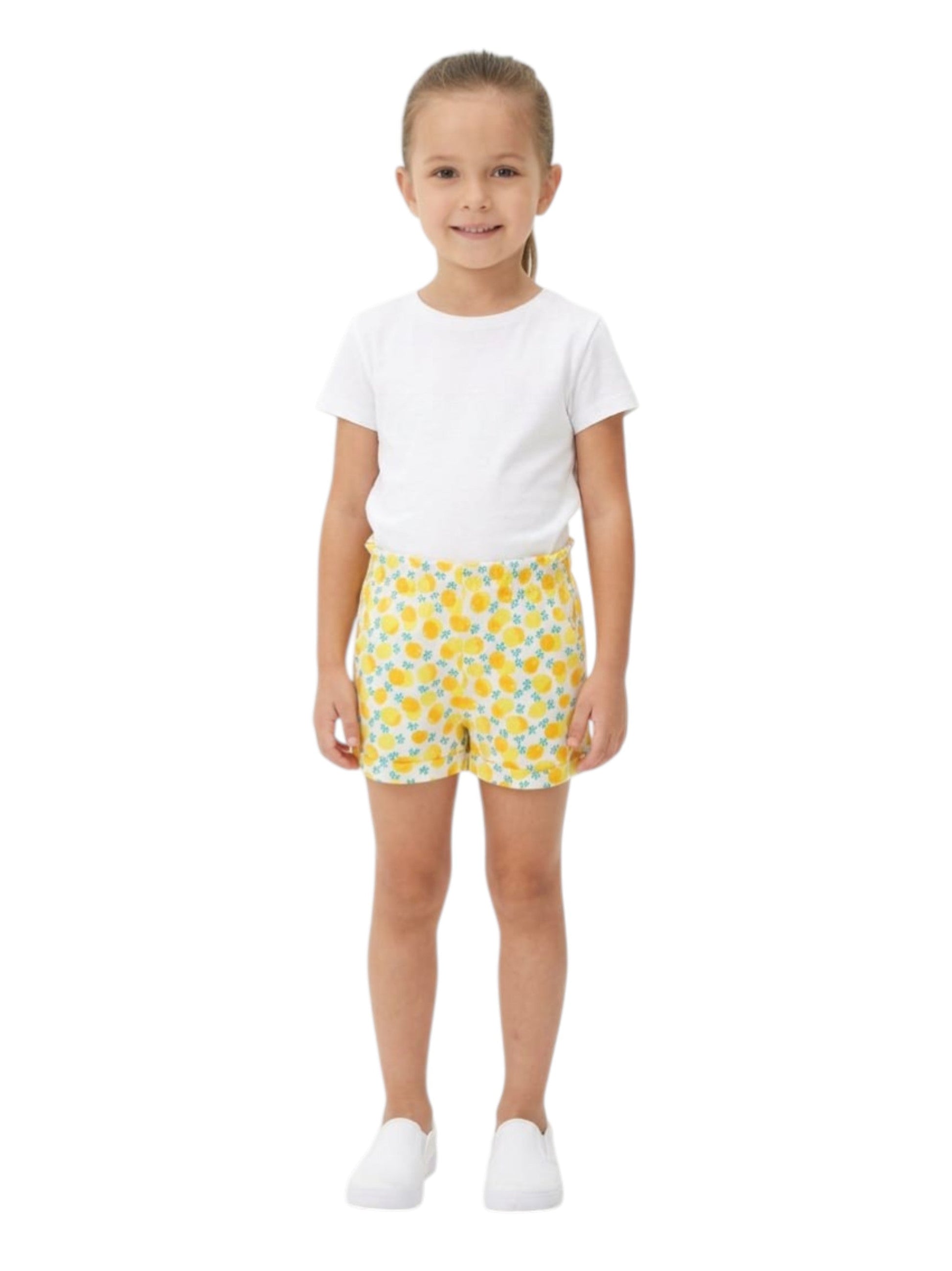 Kids Girl's Printed Short,Yellow