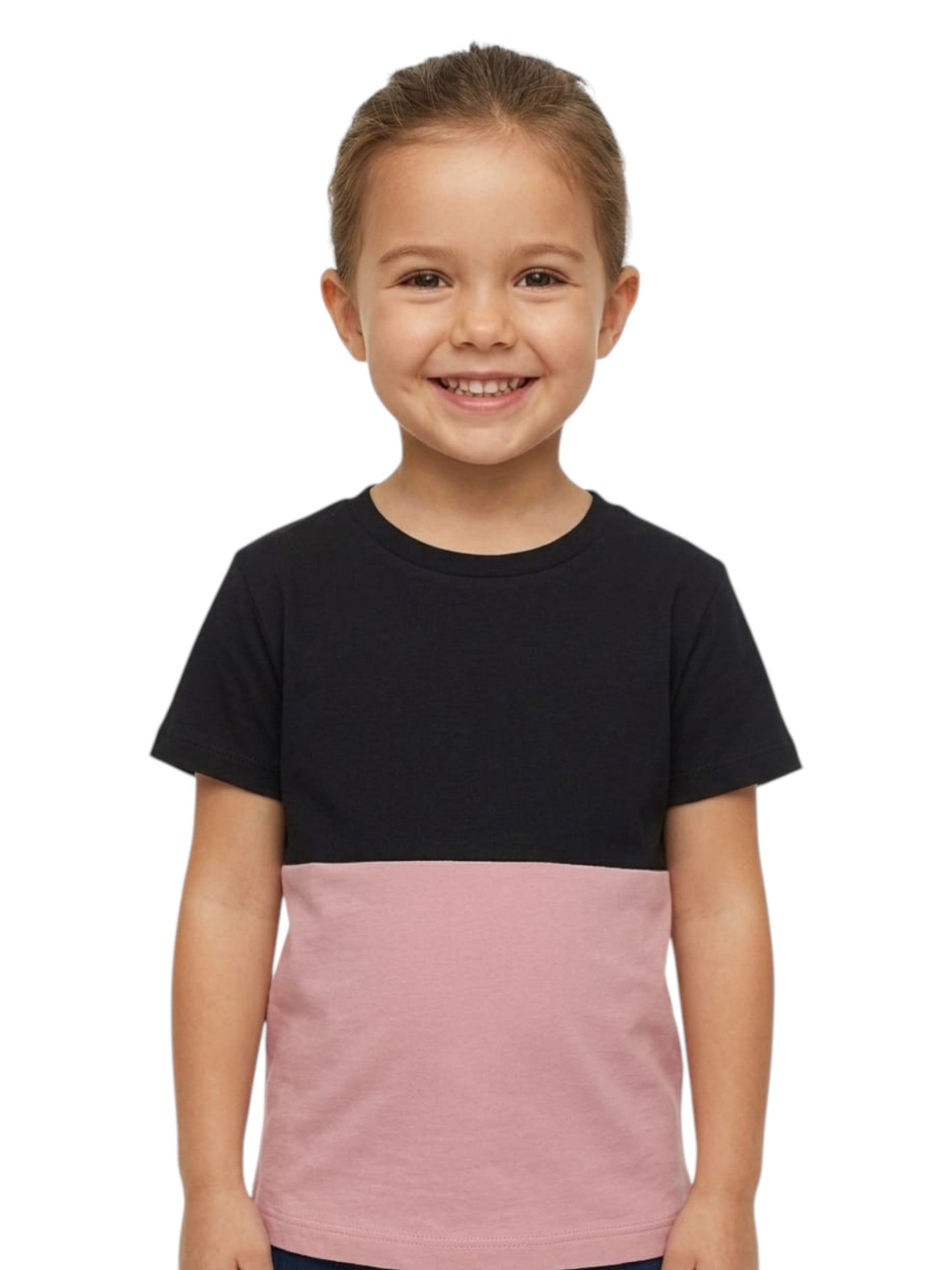 Kids Girl's Colorblocked Top,Black