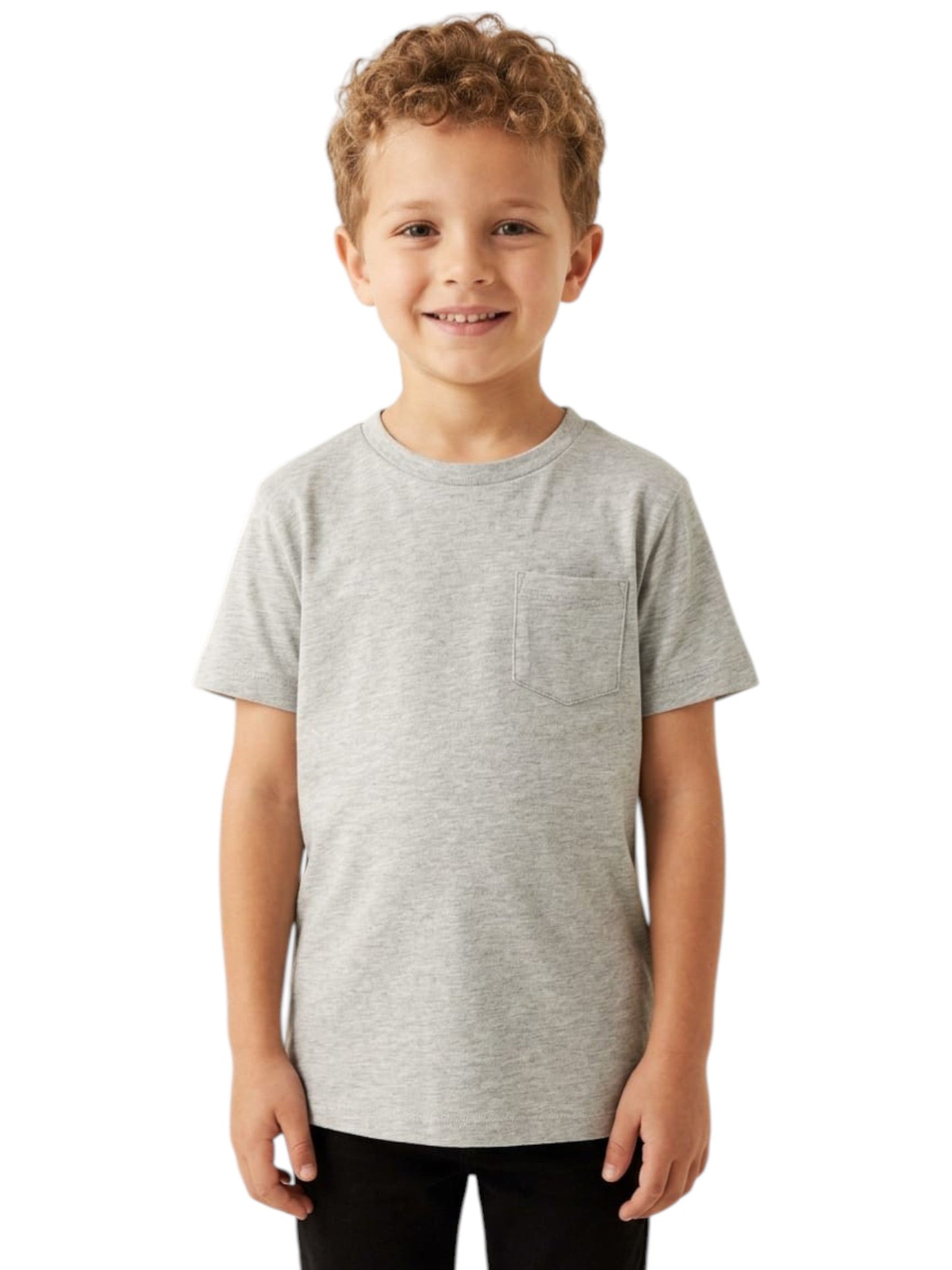 Kids Boy's Plain Top,Grey