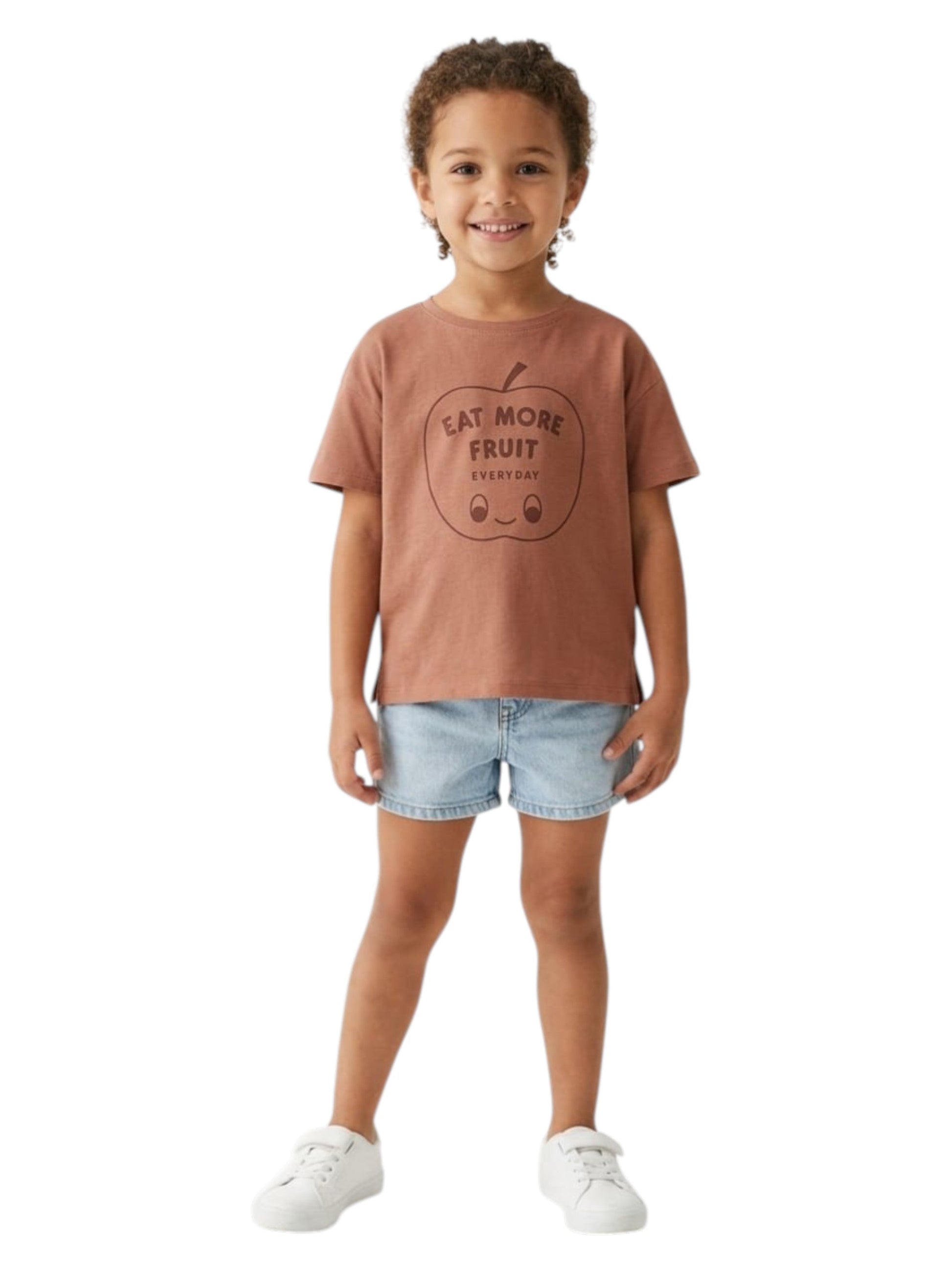 Kids Girl's Printed Top,Brown