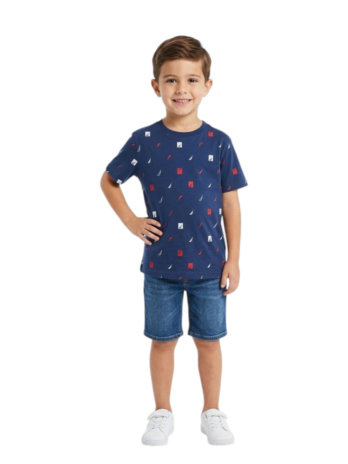Kids Boy's Pritned Top,Navy
