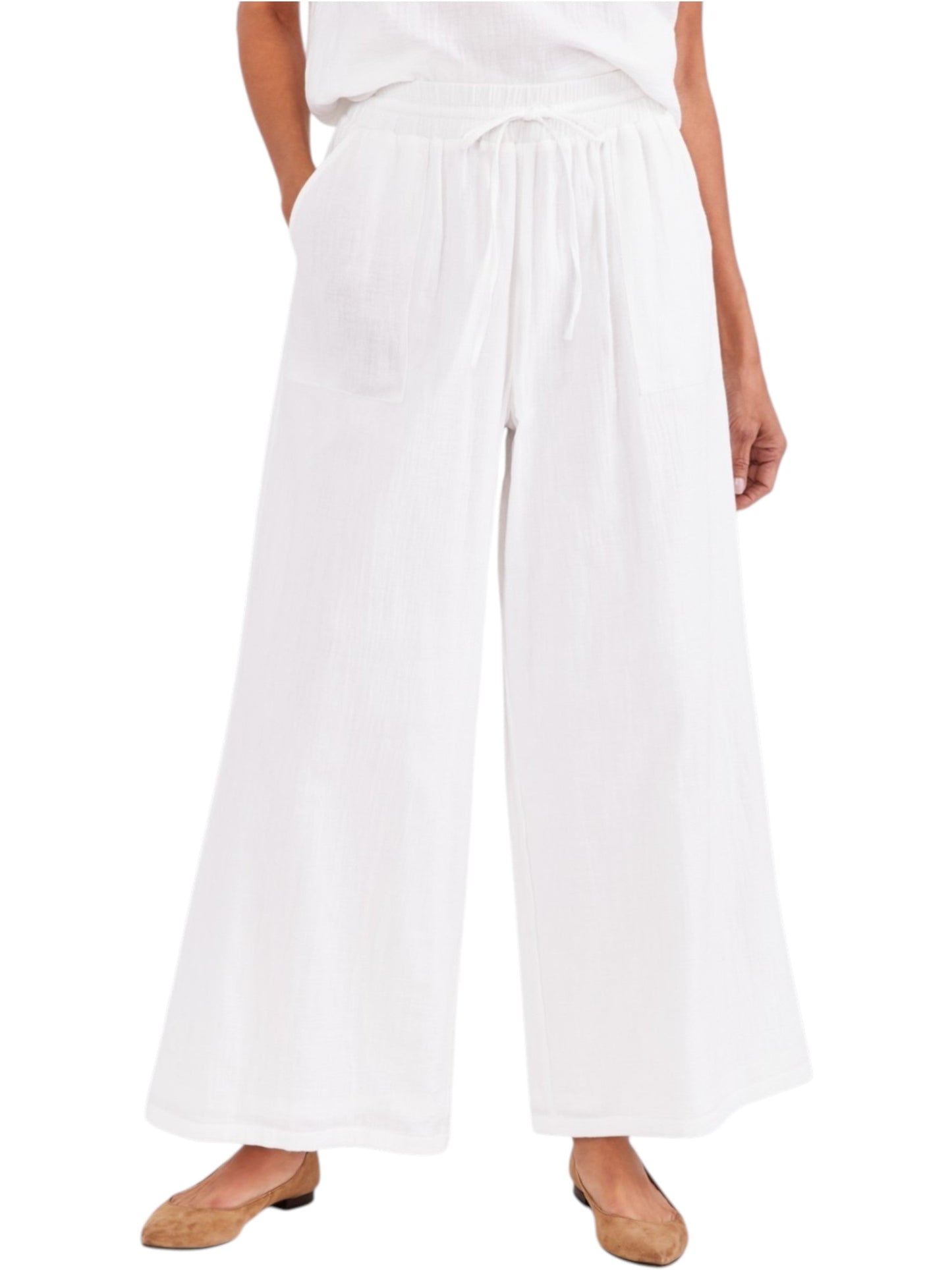 Women's Plain Pant,White