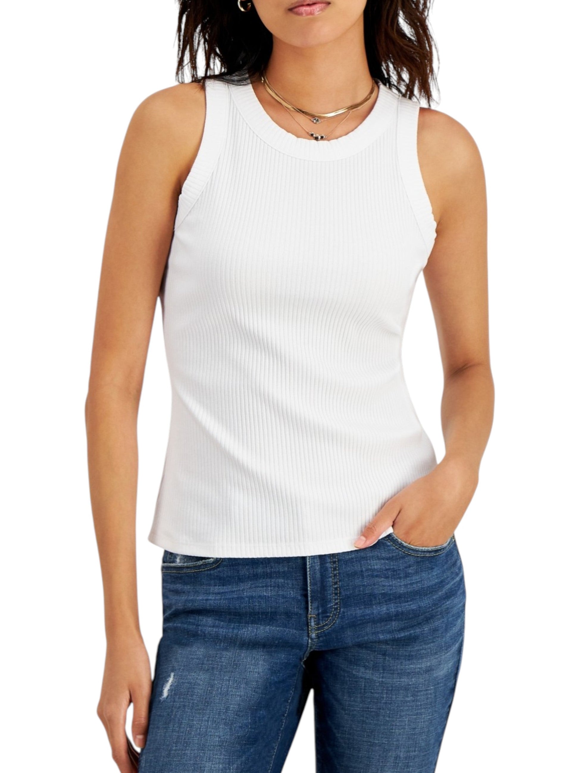 Women's Ribbed Top,White