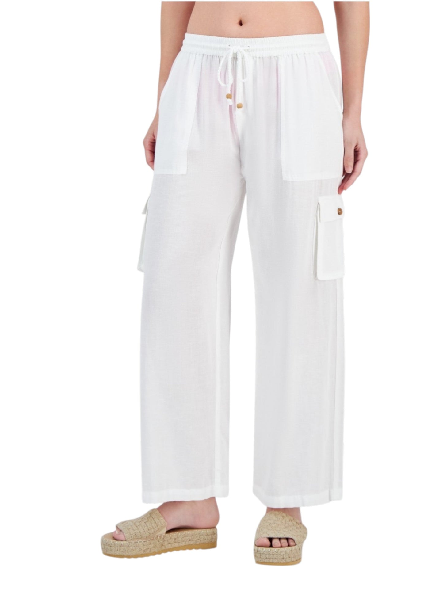 Women's Plain Pant,White