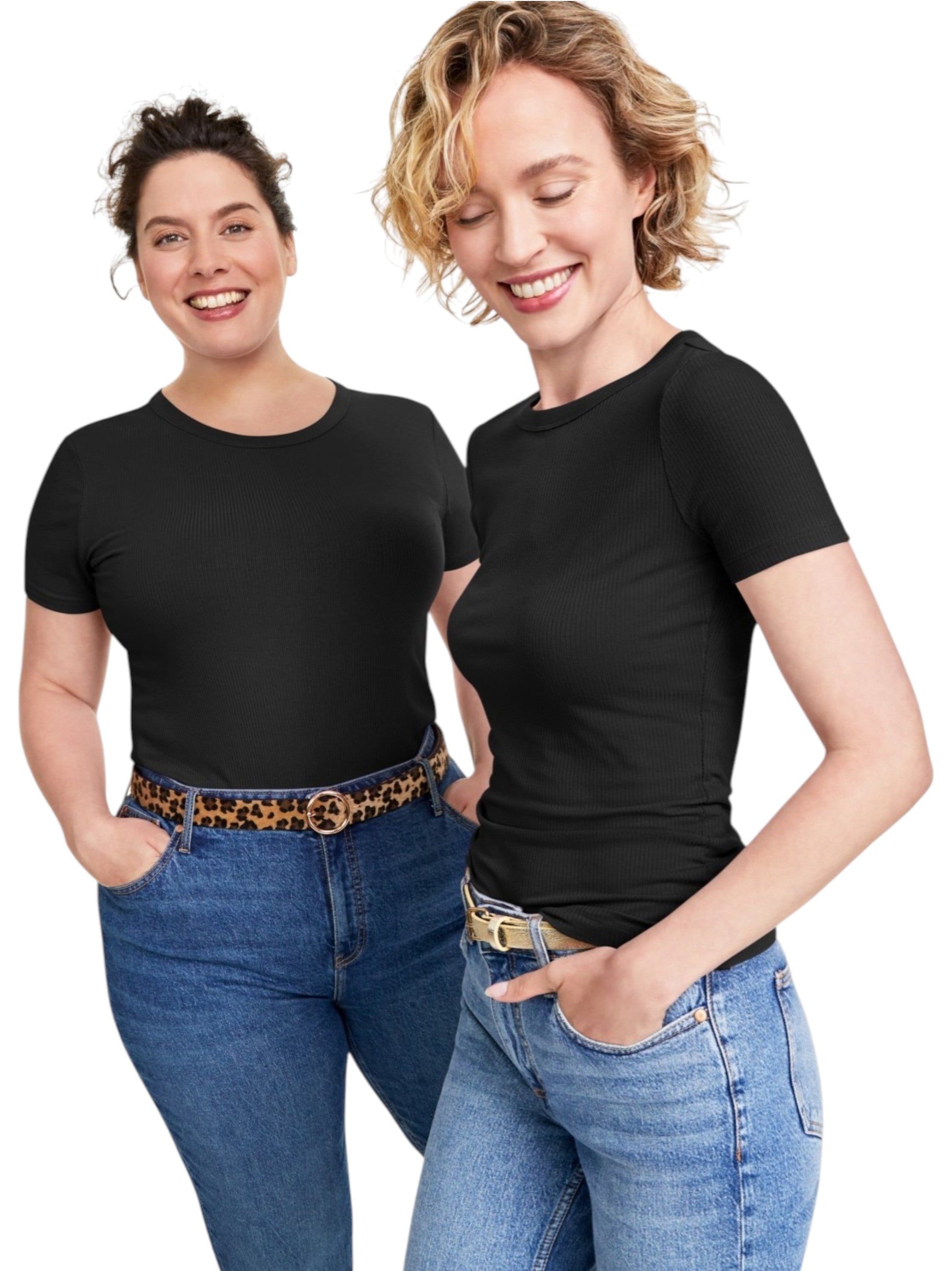 Women's Ribbed Top,Black