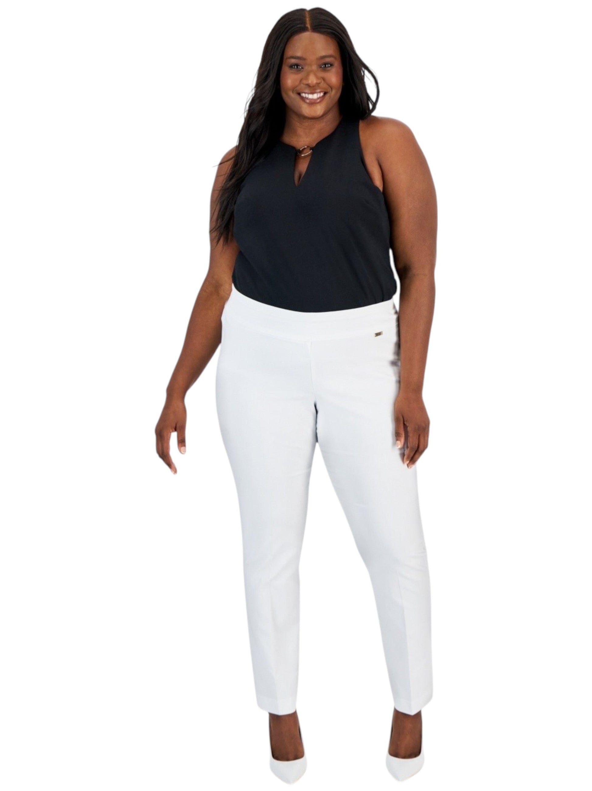Women's Plain Pant,White