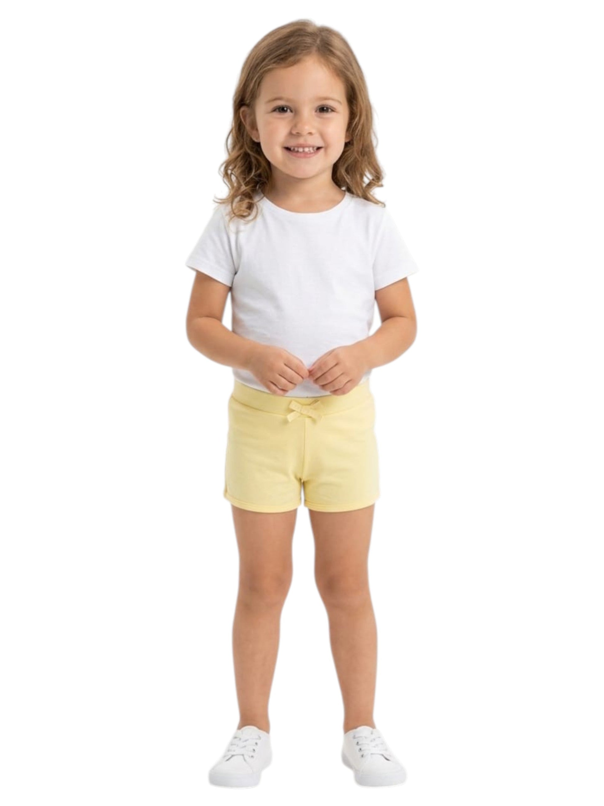 Kids Girl's Plain Short,Yellow