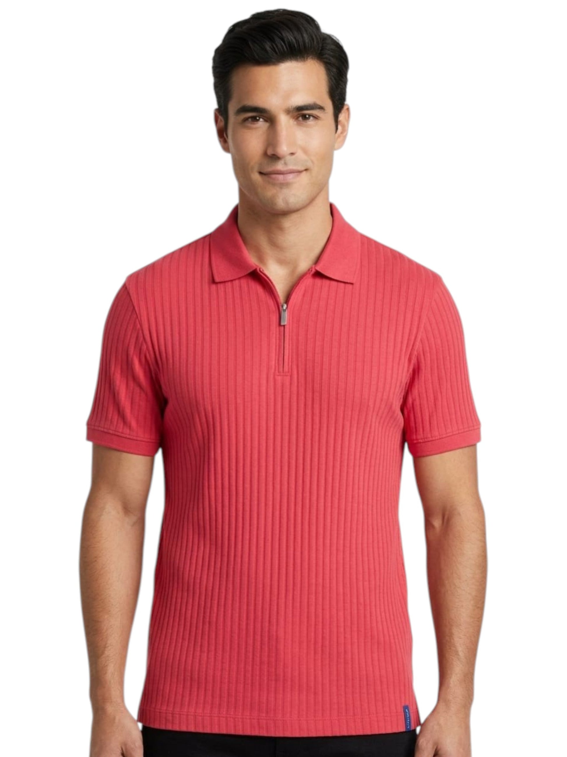 Men's Ribbed Top,Coral