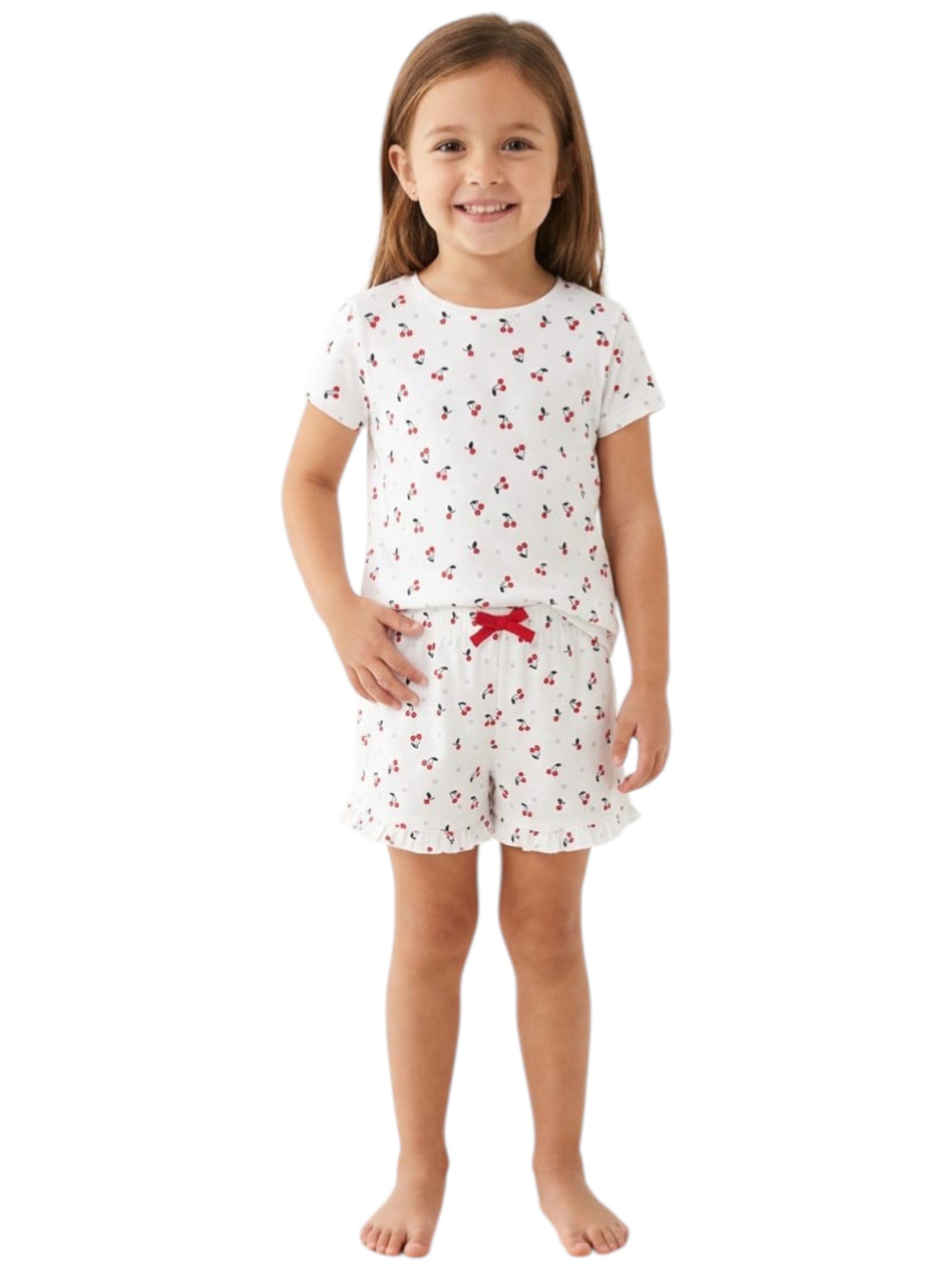 Kids Girl's Cherry Short,White