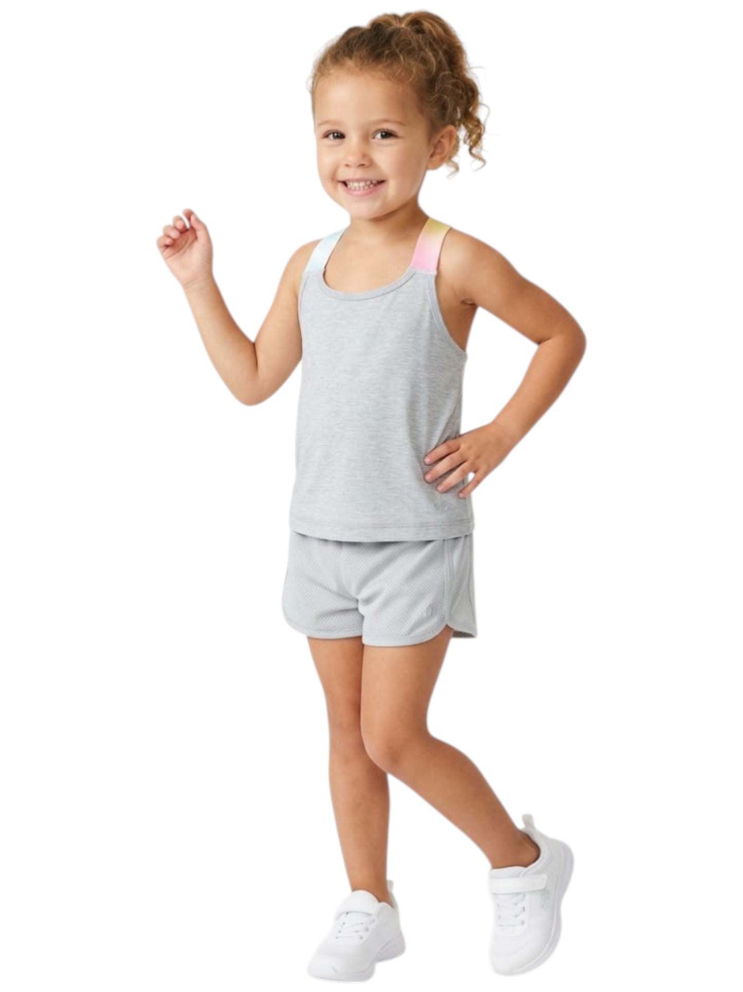 Kids Girl's Plain Top,Grey
