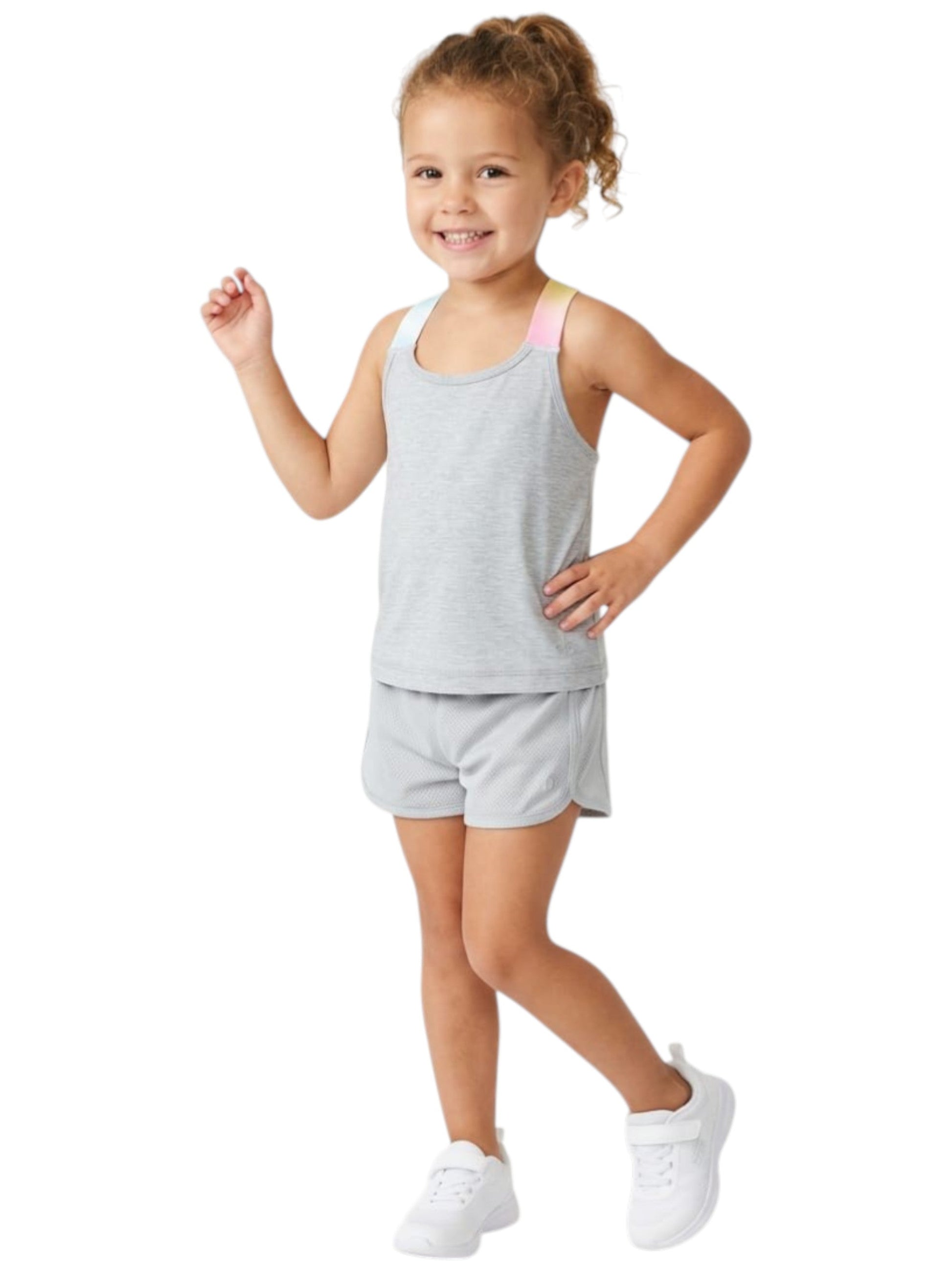 Kids Girl's Plain Top,Grey