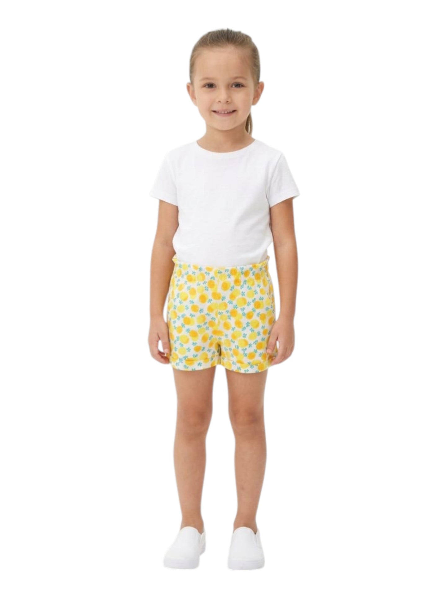 Kids Girl's Printed Short,Yellow