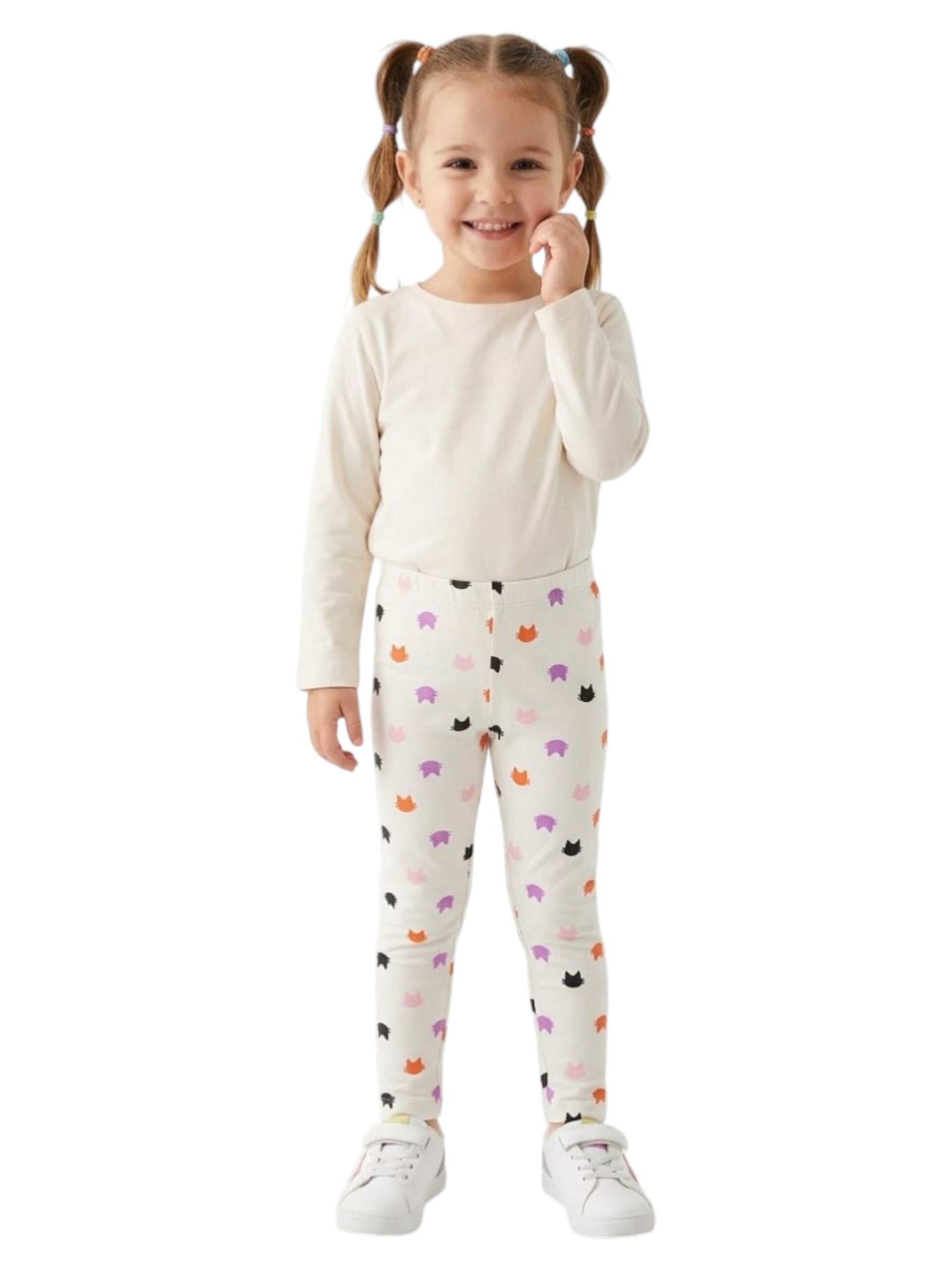 Kids Girl's Printed Pant,White