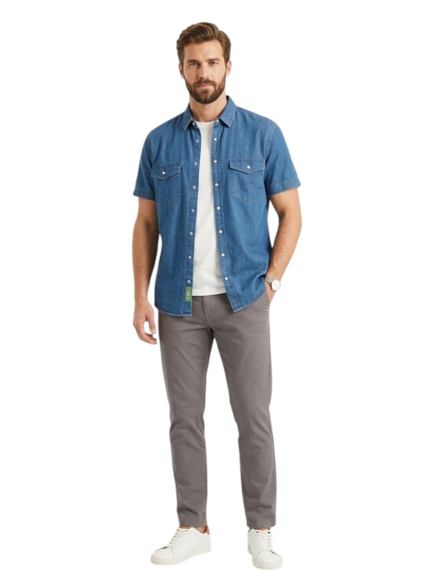 Men's Plain Dress Shirt,Navy