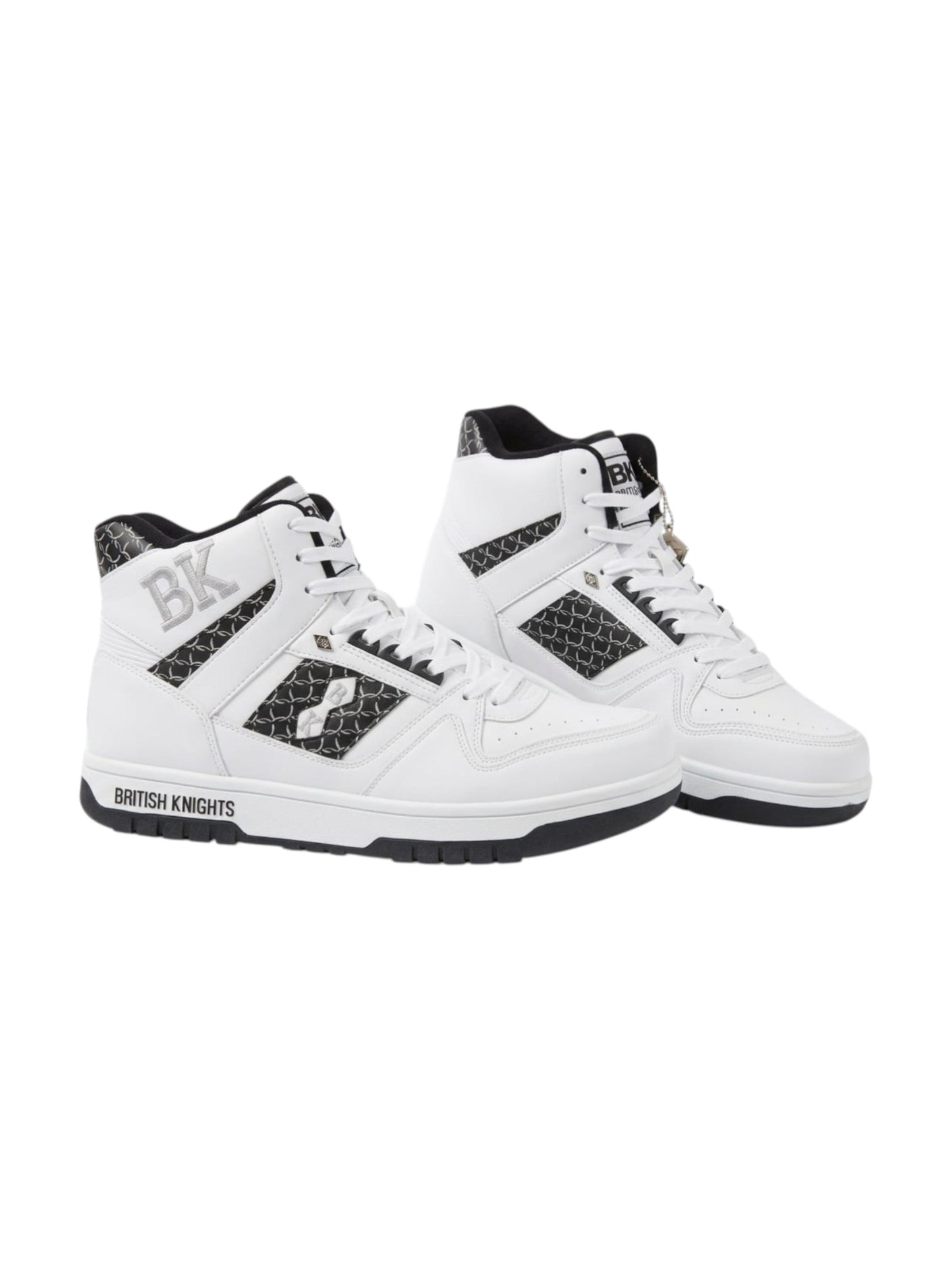 Men's Colorblocked High Top Shoes,White
