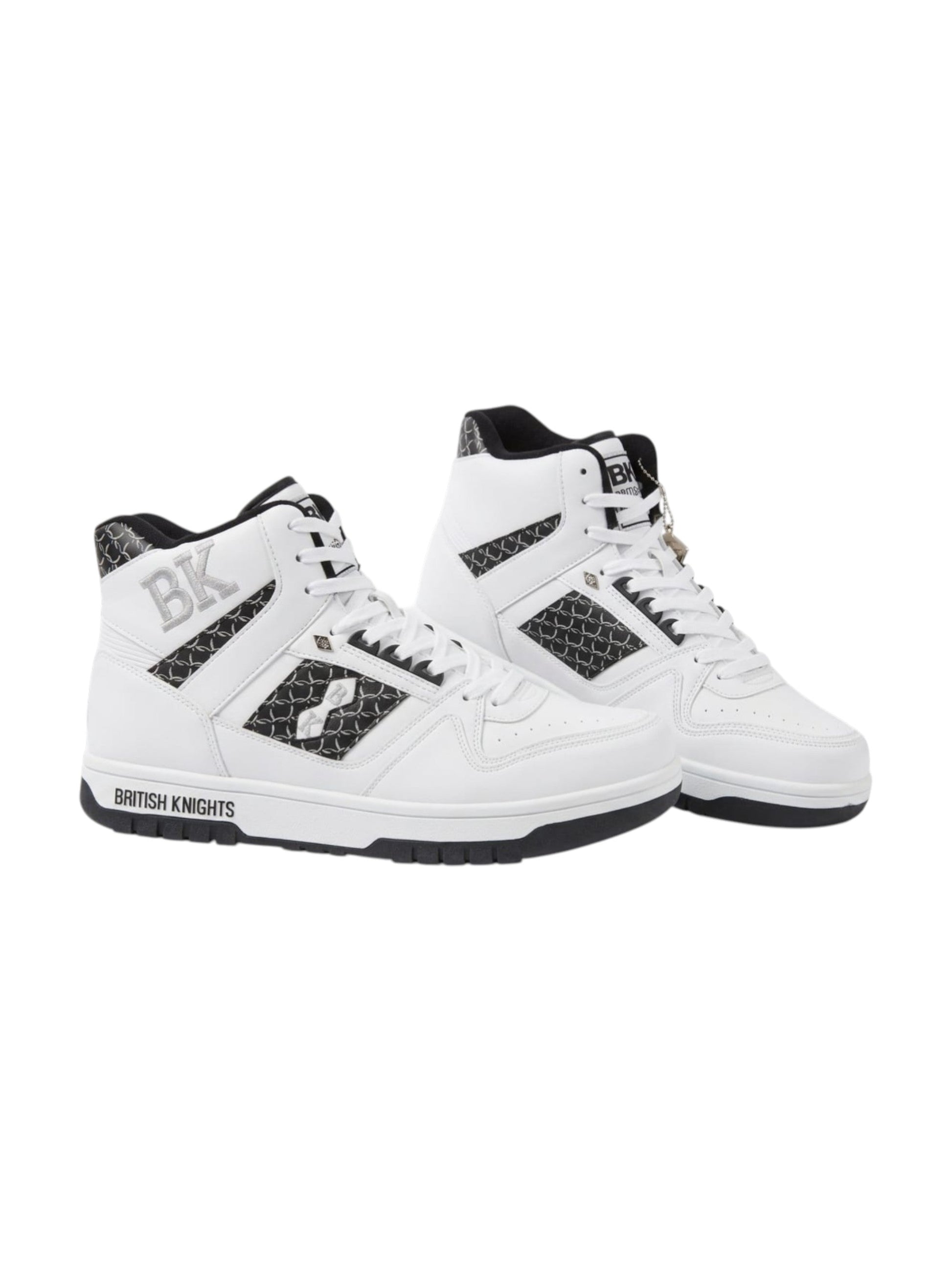 Men's Colorblocked High Top Shoes,White