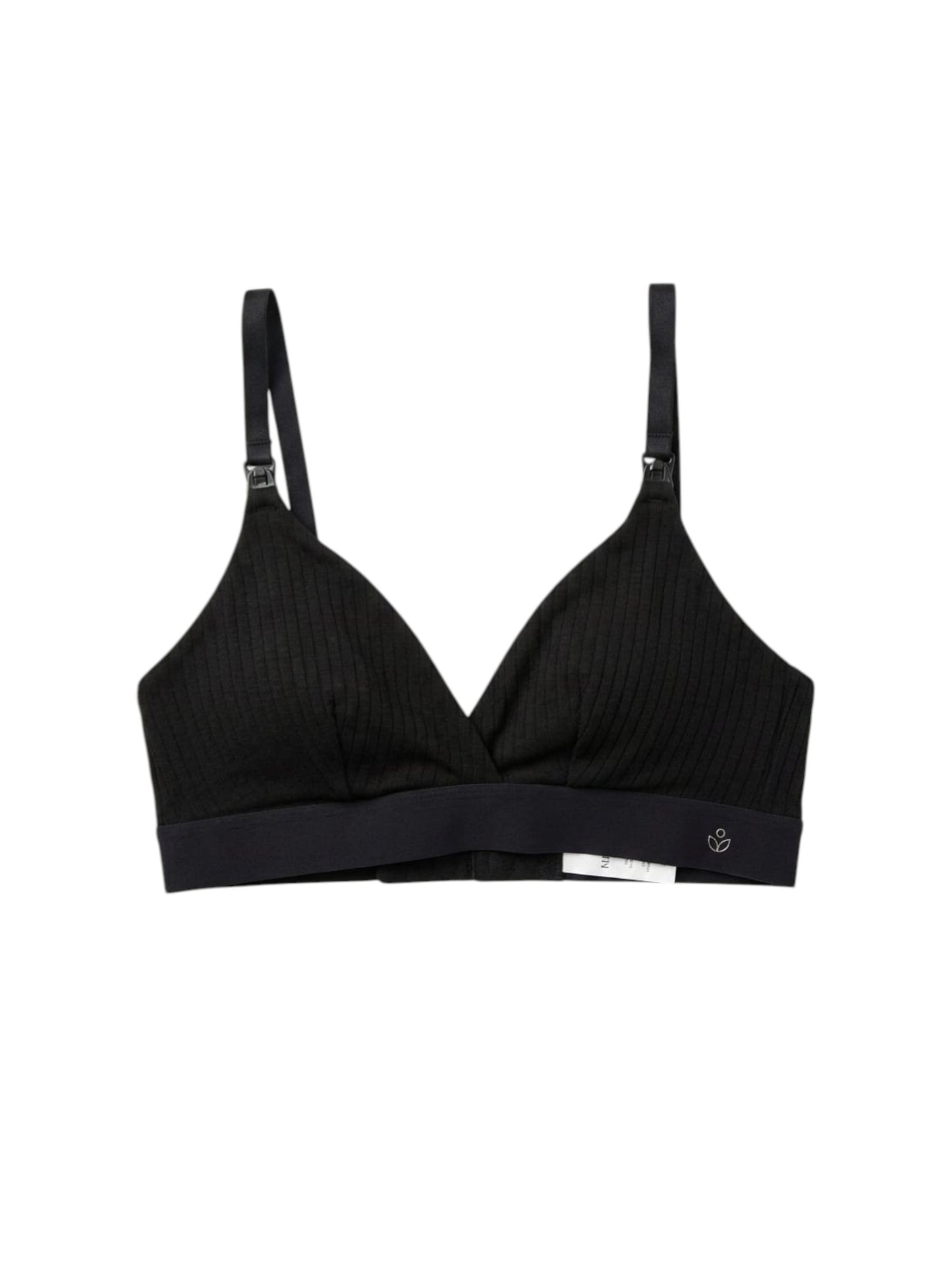 Women's Ribbed Bra,Black