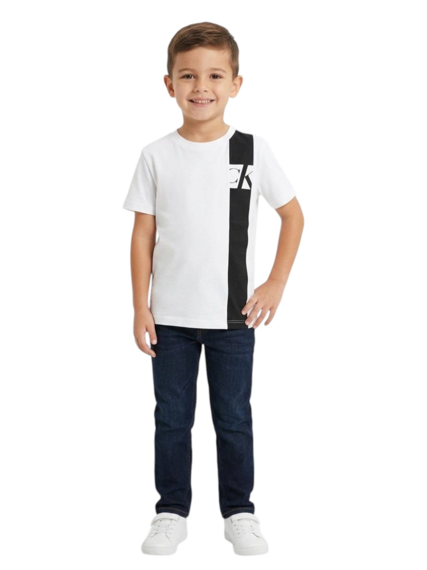 Kids Boy's Colorblocked Top,White