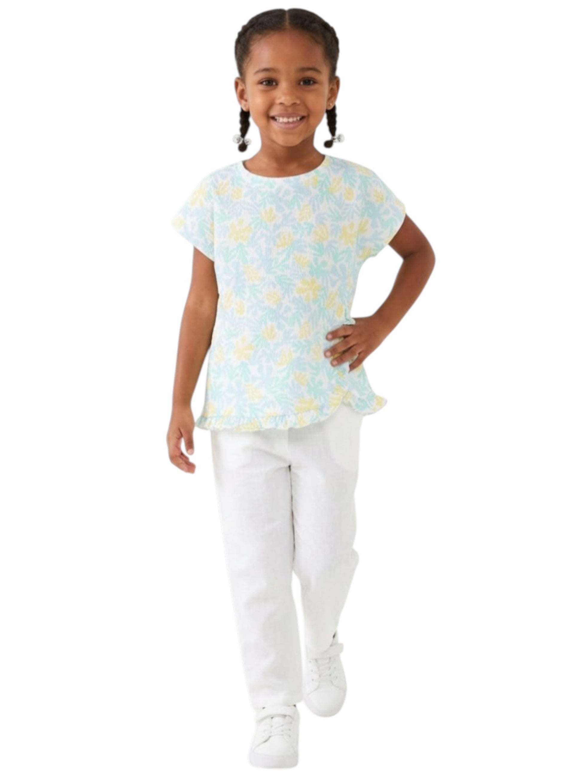 Kids Girl's Printed Top,Multi